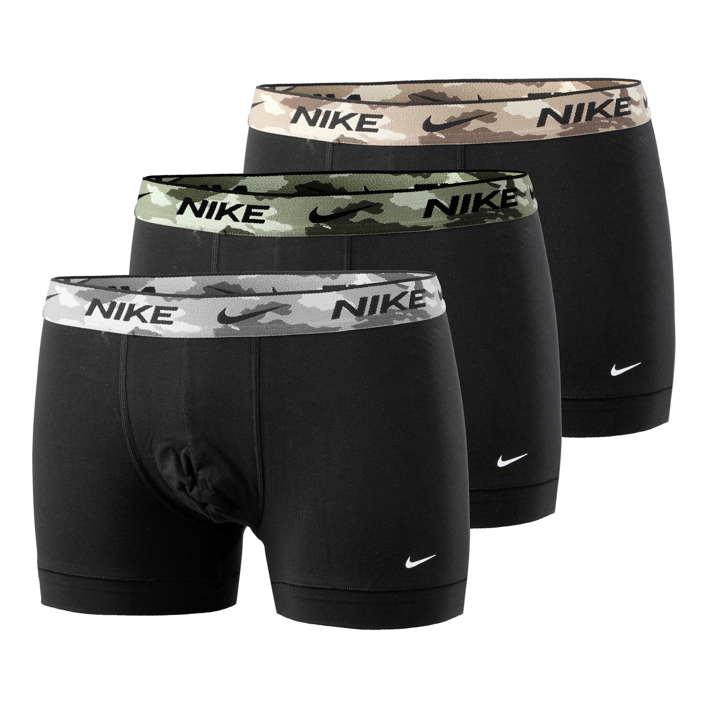 Nike Everyday Stretch Trunk Boxershort Verpakking 3 stuks Heren - zwart, olijf Nike Everyday Stretch Trunk Boxershort Verpakking 3 stuks Heren - zwart, olijf