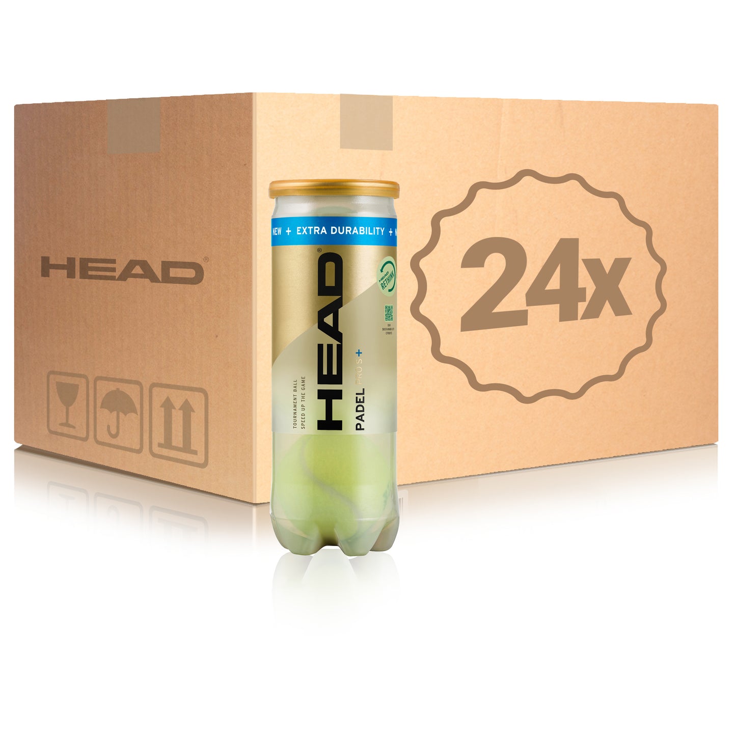 HEAD 24 Tubes de 3 Padel Pro S+ En carton HEAD 24 Tubes de 3 Padel Pro S+ En carton