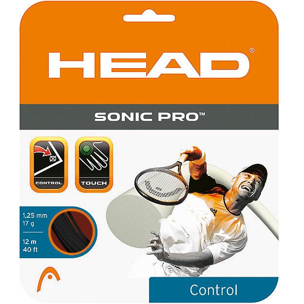 HEAD Sonic Pro Cordage En Garniture 12m-Noir HEAD Sonic Pro Cordage En Garniture 12m-Noir