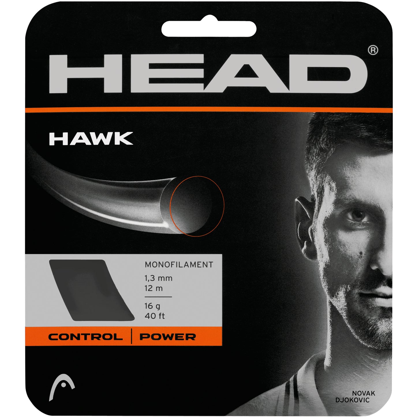HEAD Hawk Cordage En Garniture 12m-Gris HEAD Hawk Cordage En Garniture 12m-Gris