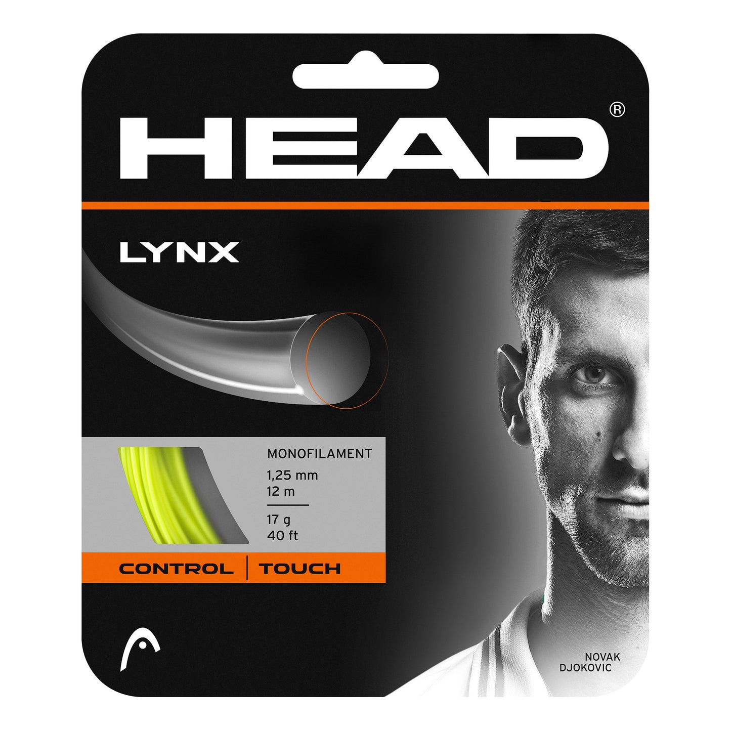 HEAD Lynx Cordage En Garniture 12m-Jaunes Fluo HEAD Lynx Cordage En Garniture 12m-Jaunes Fluo