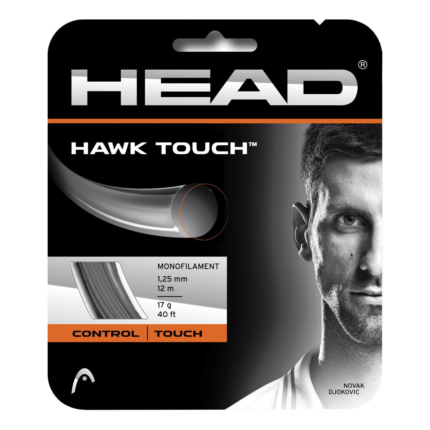 HEAD Hawk Touch Cordage en garniture 12m - anthracite HEAD Hawk Touch Cordage en garniture 12m - anthracite