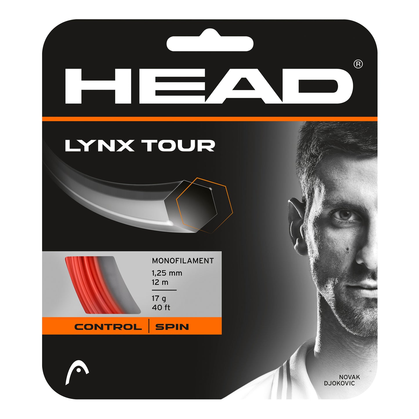 HEAD Lynx Tour Cordage En Garniture 12m-Orange HEAD Lynx Tour Cordage En Garniture 12m-Orange