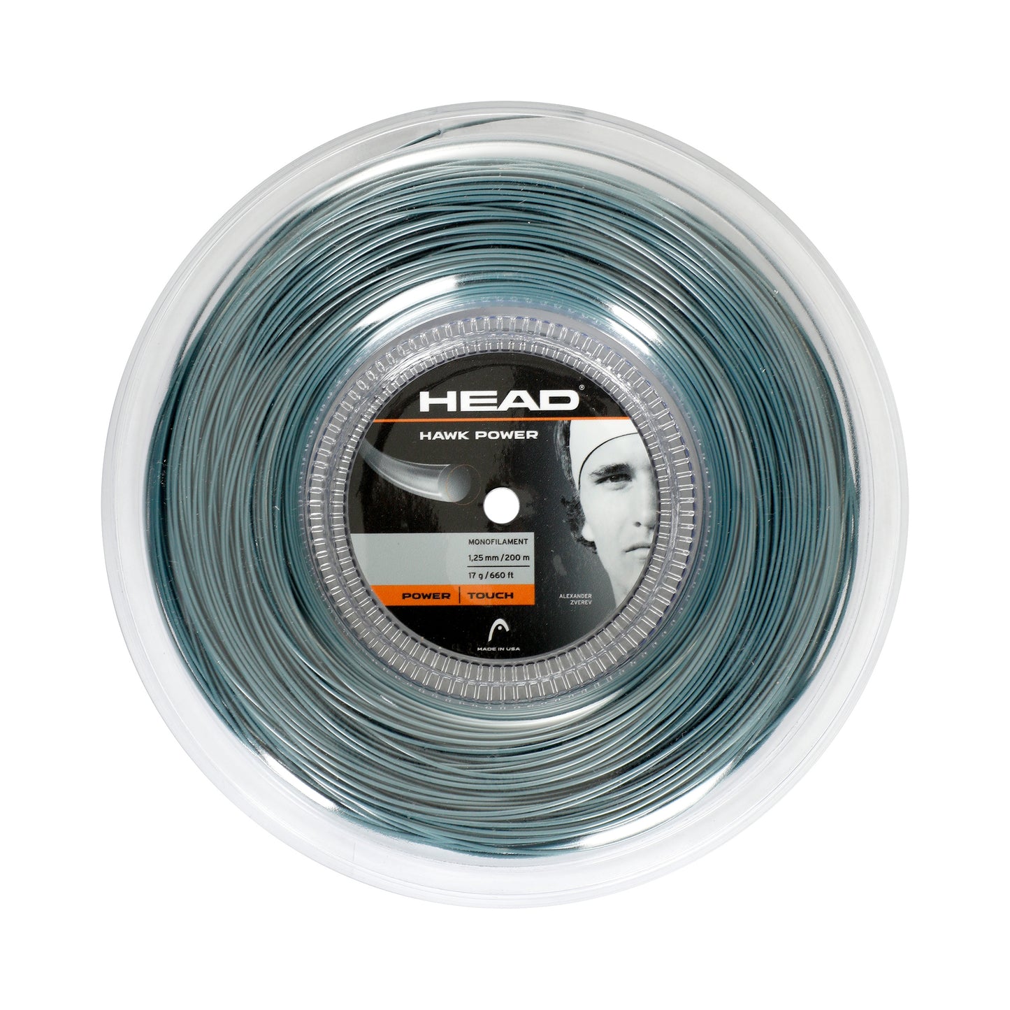 HEAD Hawk Power Bobine Cordage 200m-Anthracite HEAD Hawk Power Bobine Cordage 200m-Anthracite