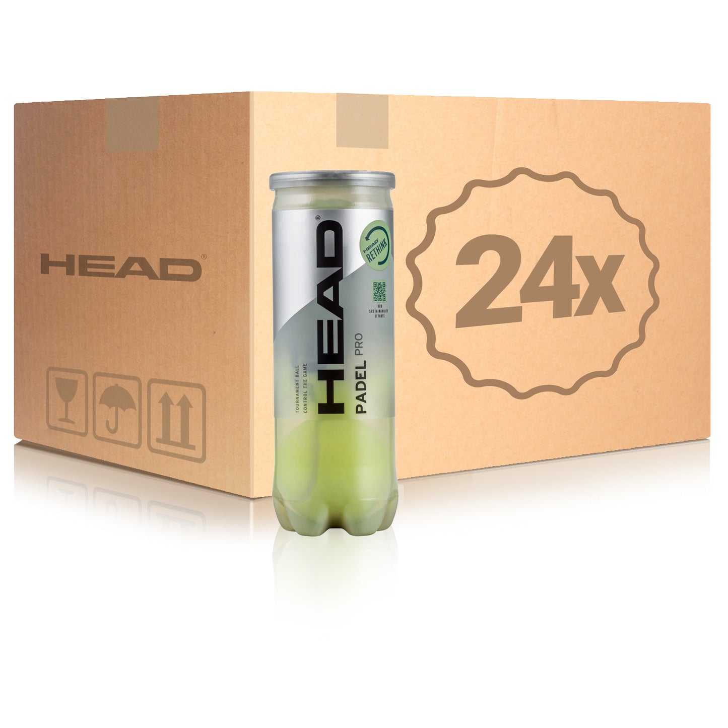 HEAD 24 Tubes de 3 Padel Pro En carton HEAD 24 Tubes de 3 Padel Pro En carton