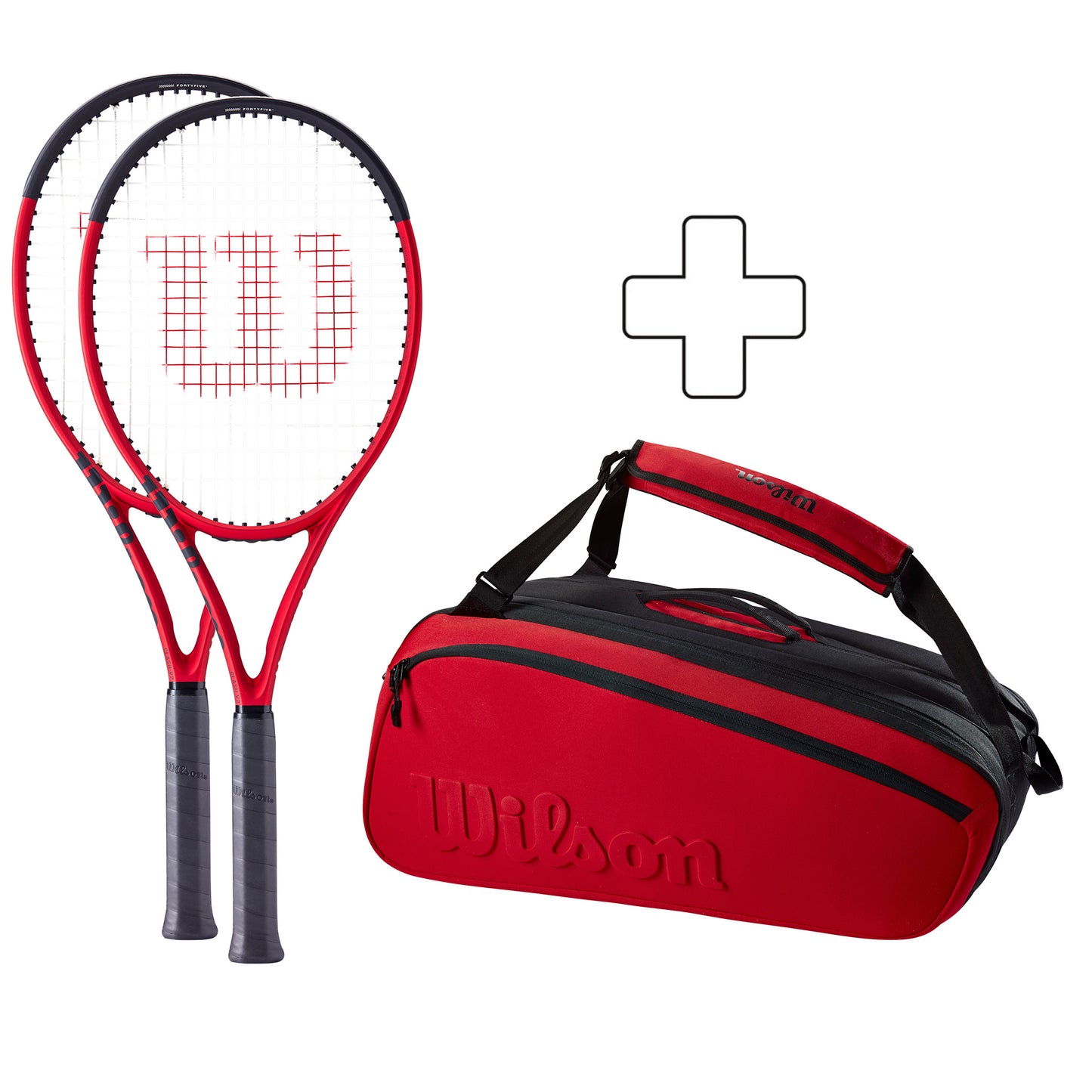 Wilson 100 V2.0 Lot de raquettes 2x + sac de tennis Wilson 100 V2.0 Lot de raquettes 2x + sac de tennis