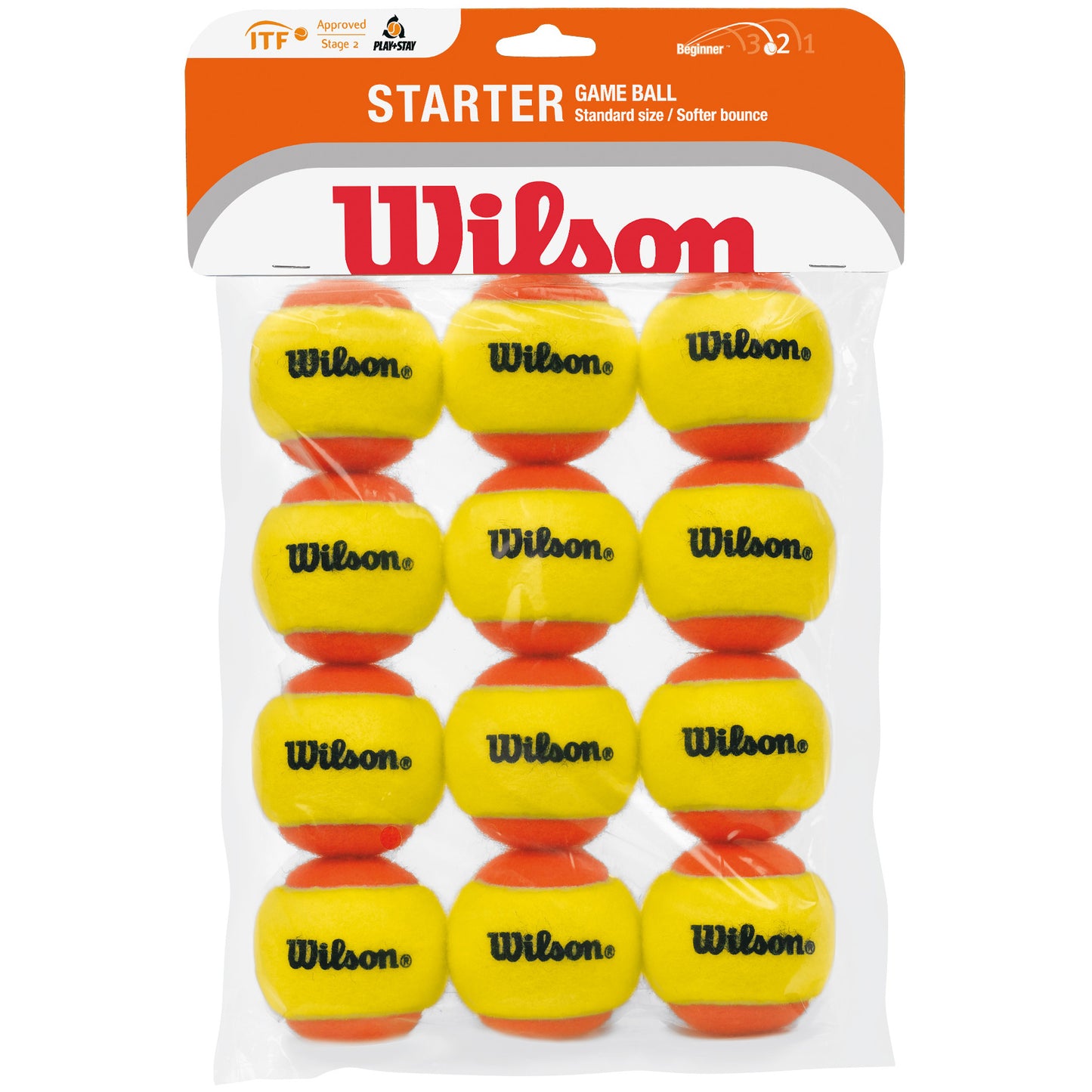 Wilson Starter Balls Stage 2 Zak 12 Stuks Wilson Starter Balls Stage 2 Zak 12 Stuks