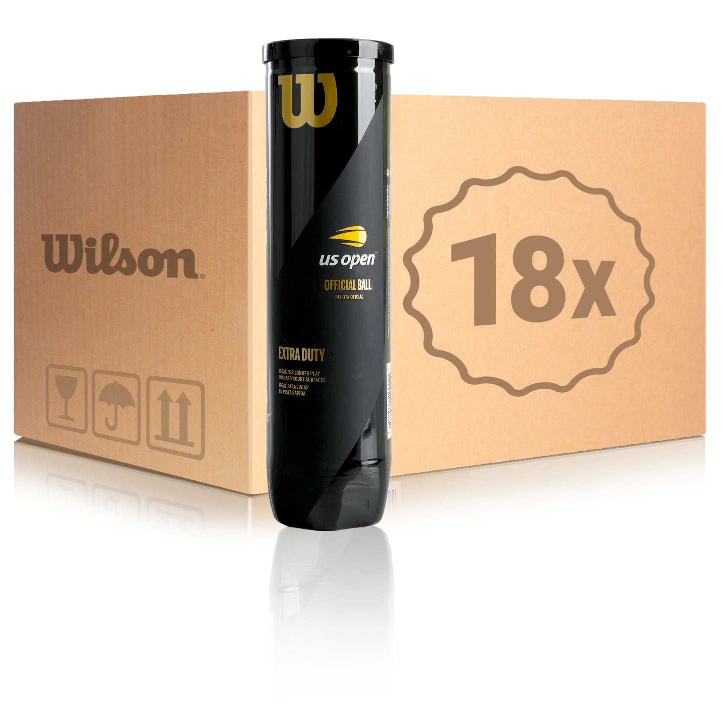 Wilson 18x verpakking 4 stuks US Open In een doos Wilson 18x verpakking 4 stuks US Open In een doos