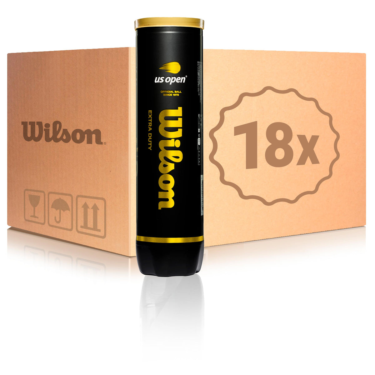 Wilson 18x verpakking 4 stuks US Open In een doos Wilson 18x verpakking 4 stuks US Open In een doos