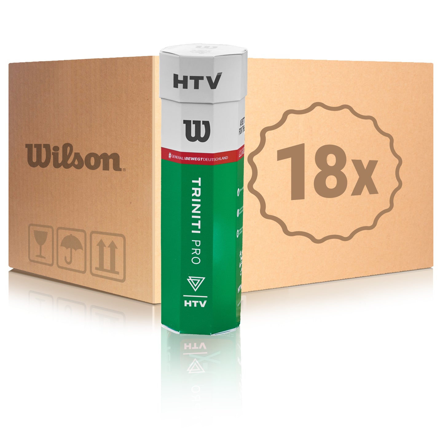 Wilson 18x verpakking 4 stuks HTV Triniti Pro In een doos Wilson 18x verpakking 4 stuks HTV Triniti Pro In een doos