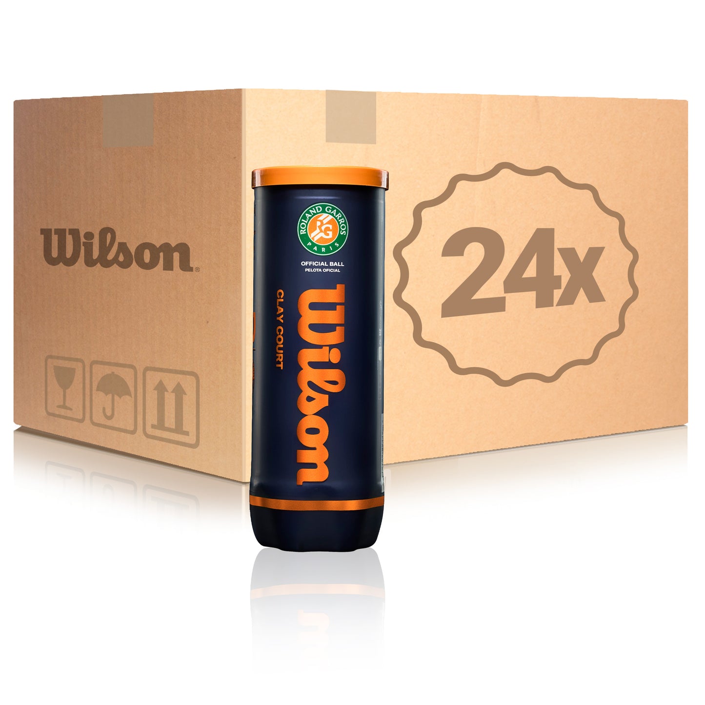 Wilson 24 Tubes de 3 Roland Garros Official En carton Wilson 24 Tubes de 3 Roland Garros Official En carton