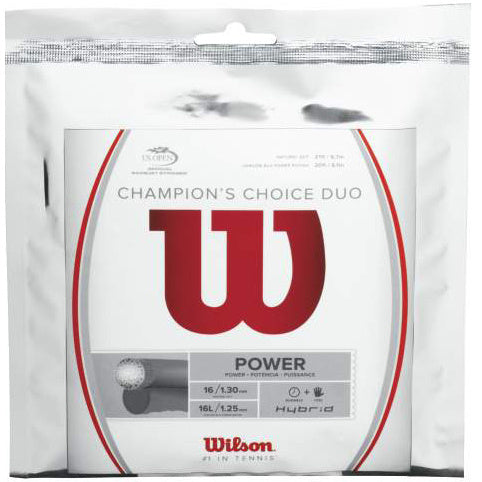Wilson Champions Choice Duo, silber Set snaren 12,2m - zilver Wilson Champions Choice Duo, silber Set snaren 12,2m - zilver
