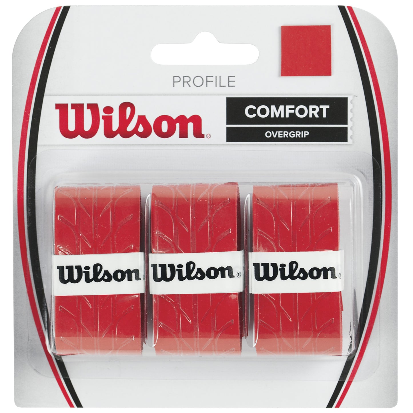 Wilson Profile Overgrip Verpakking 3 Stuks-Rood Wilson Profile Overgrip Verpakking 3 Stuks-Rood