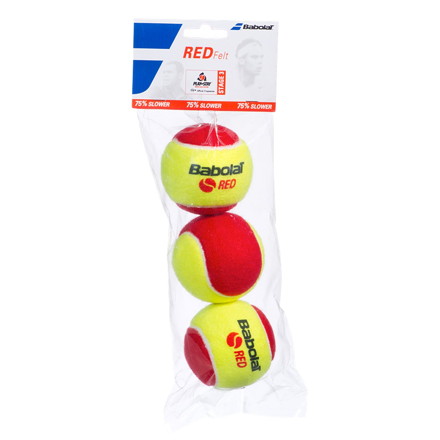 Babolat Felt (Stage 3) Sac de 3 balles Babolat Felt (Stage 3) Sac de 3 balles