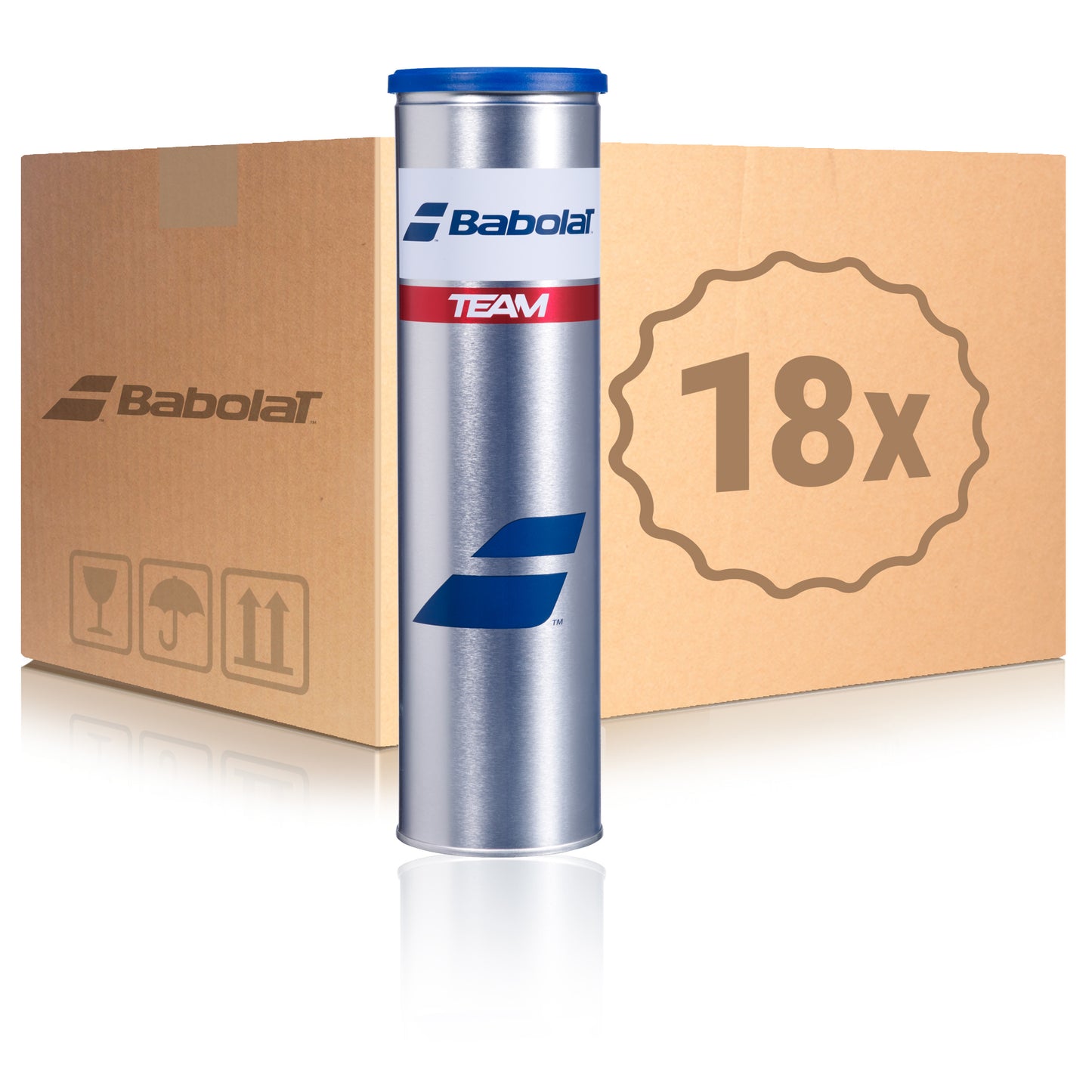 Babolat 18 tubes de 4 Team En carton Babolat 18 tubes de 4 Team En carton