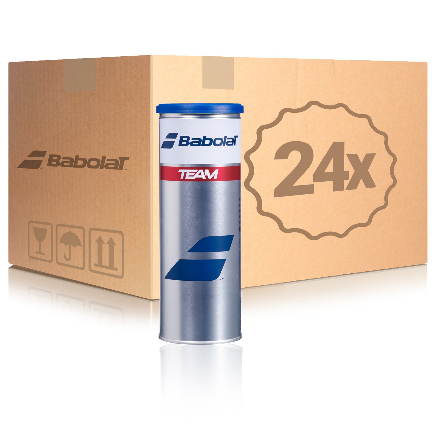 Babolat 24x verpakking 3 stuks Team In een doos Babolat 24x verpakking 3 stuks Team In een doos