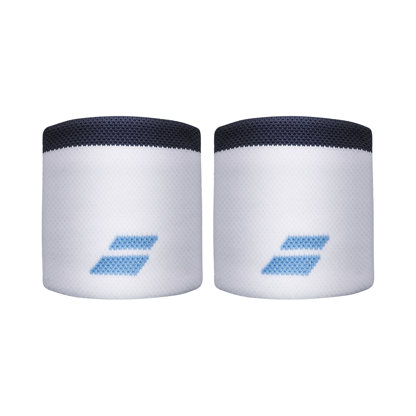 Babolat Logo Poignet court - blanc, bleu clair Babolat Logo Poignet court - blanc, bleu clair