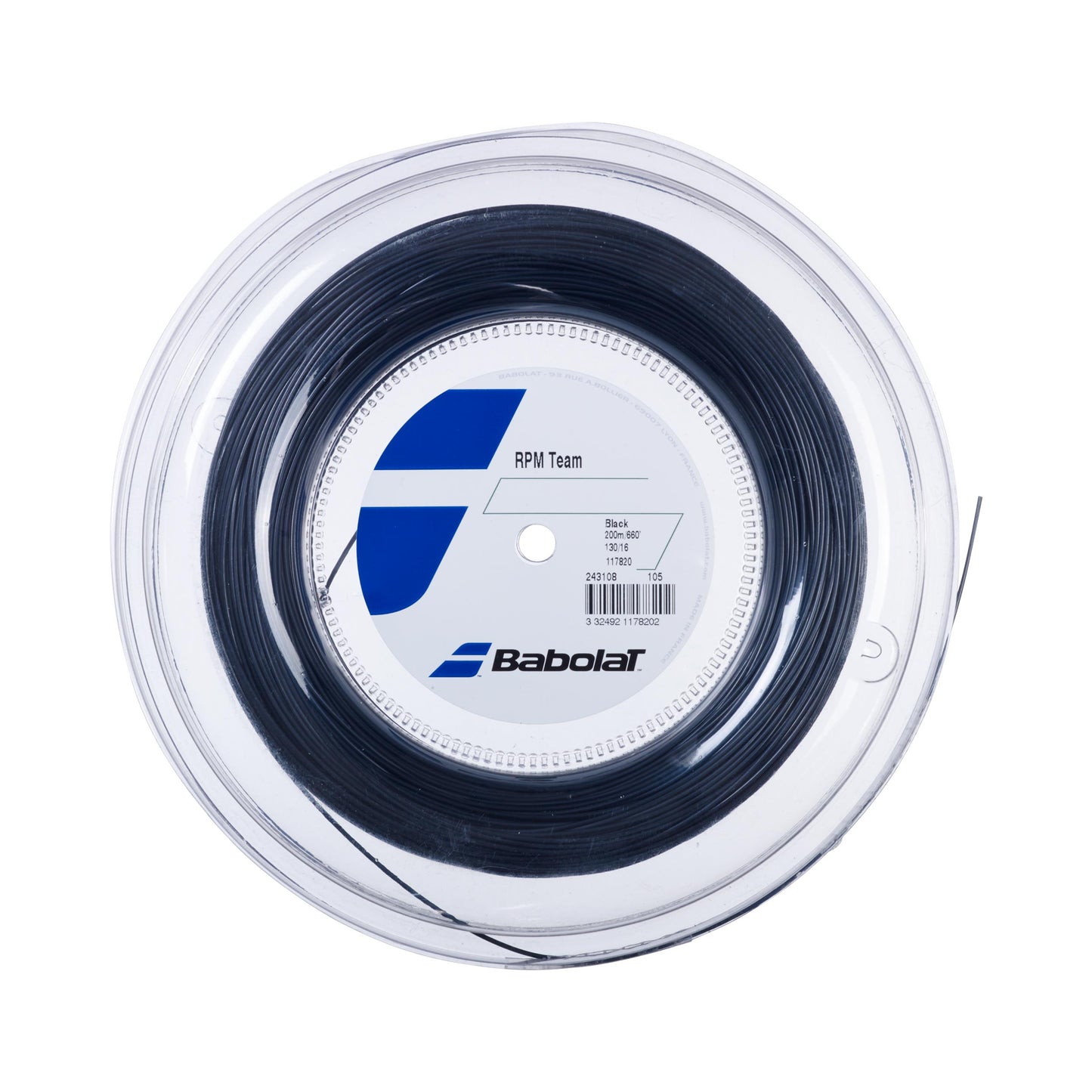 Babolat Team RPM Team Rol Snaren 200m-Zwart Babolat Team RPM Team Rol Snaren 200m-Zwart