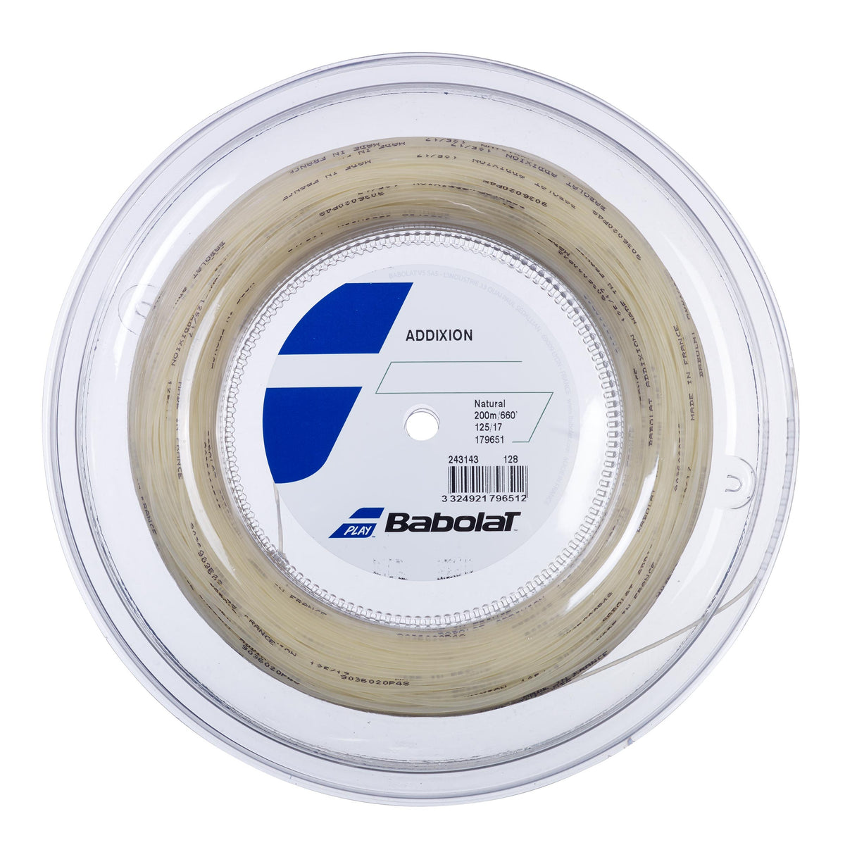 Babolat Addixion Bobine Cordage 200m-Écru Babolat Addixion Bobine Cordage 200m-Écru