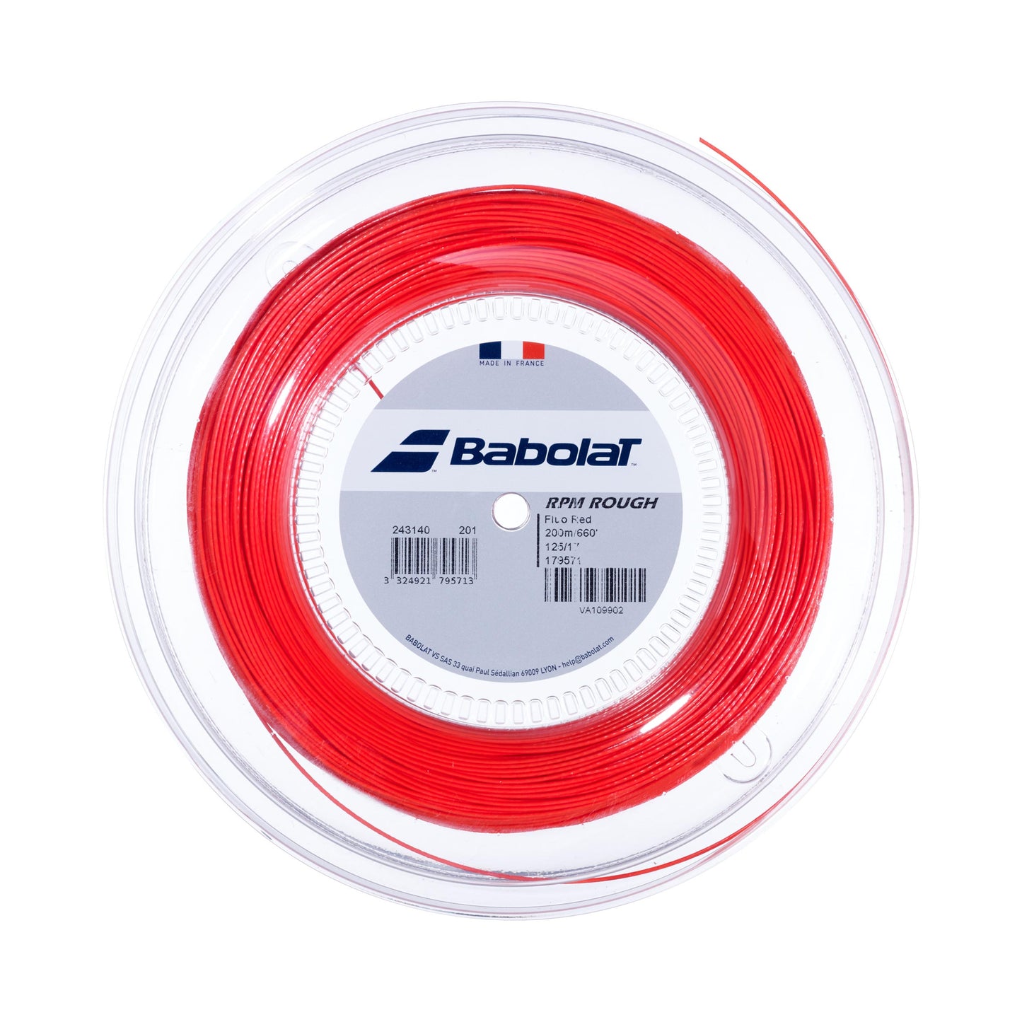 Babolat RPM Blast Rough Bobine Cordage 200m-Rouge Babolat RPM Blast Rough Bobine Cordage 200m-Rouge