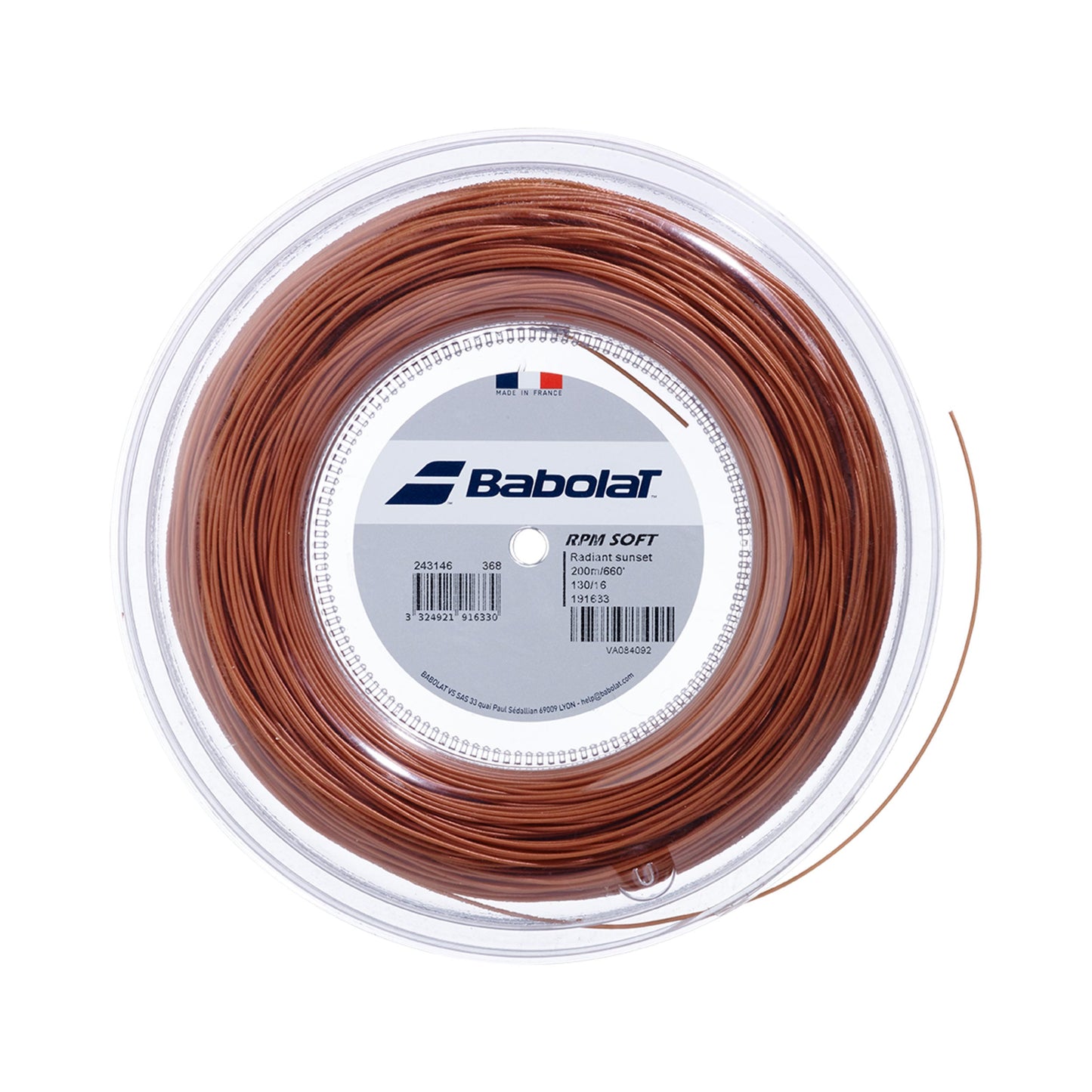 Babolat RPM Soft Rol Snaren 200m-Lichtrood Babolat RPM Soft Rol Snaren 200m-Lichtrood
