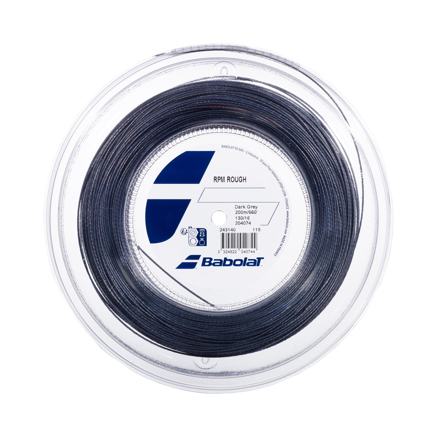Babolat RPM Rough Rol Snaren 200m-Grijs Babolat RPM Rough Rol Snaren 200m-Grijs