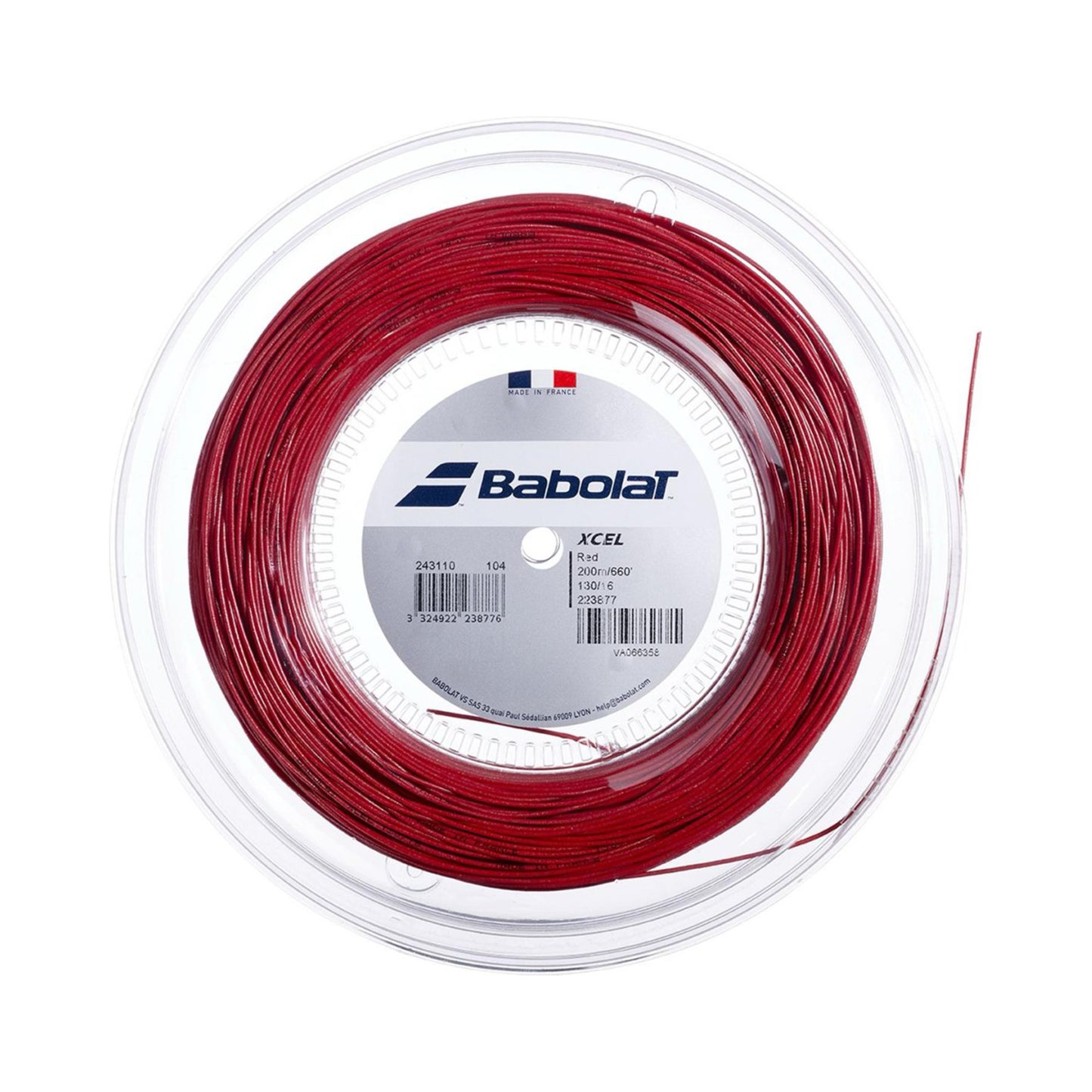 Babolat Xcel Rol Snaren 200m-Rood Babolat Xcel Rol Snaren 200m-Rood