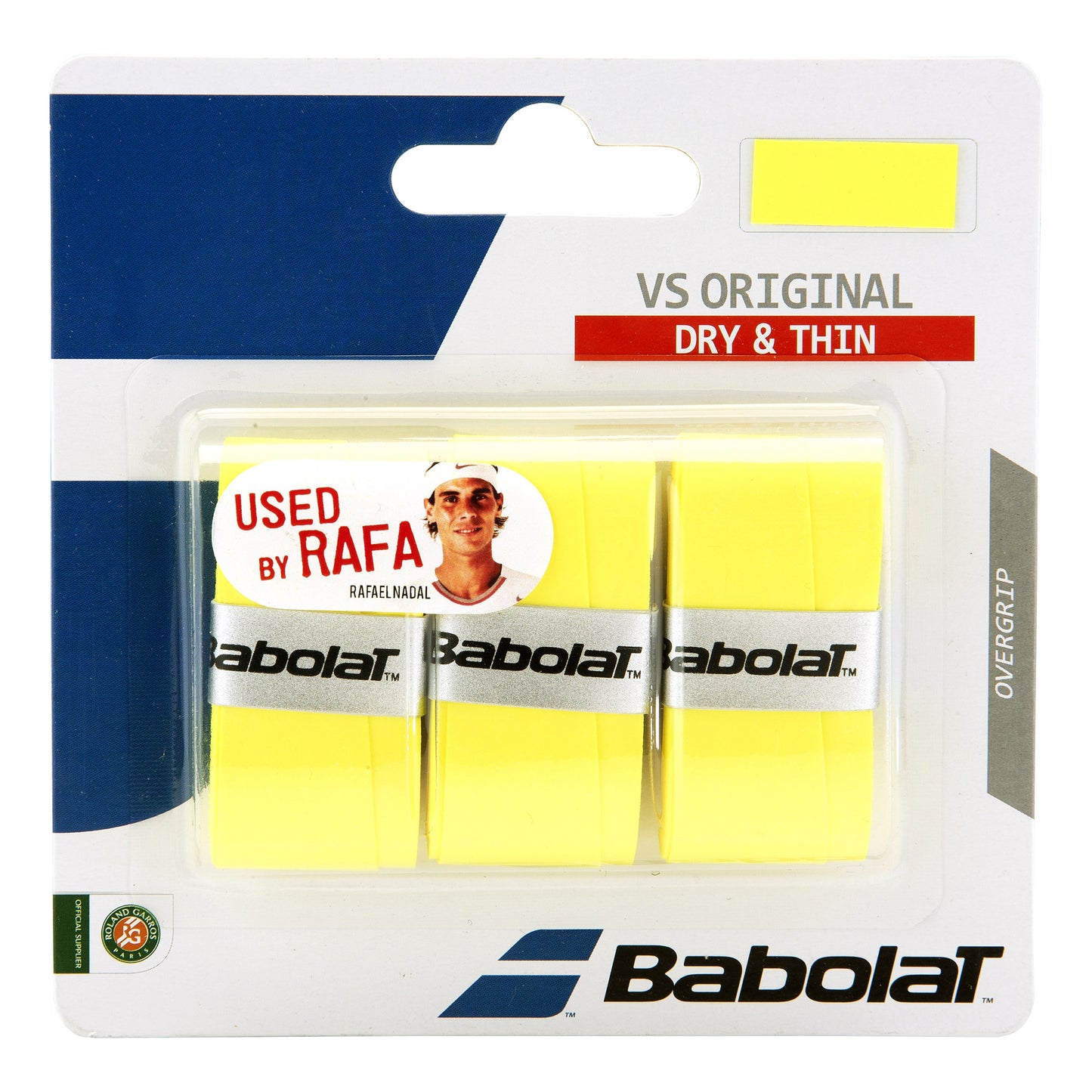 Babolat VS Grip Original Pack de 3 - jaune Babolat VS Grip Original Pack de 3 - jaune