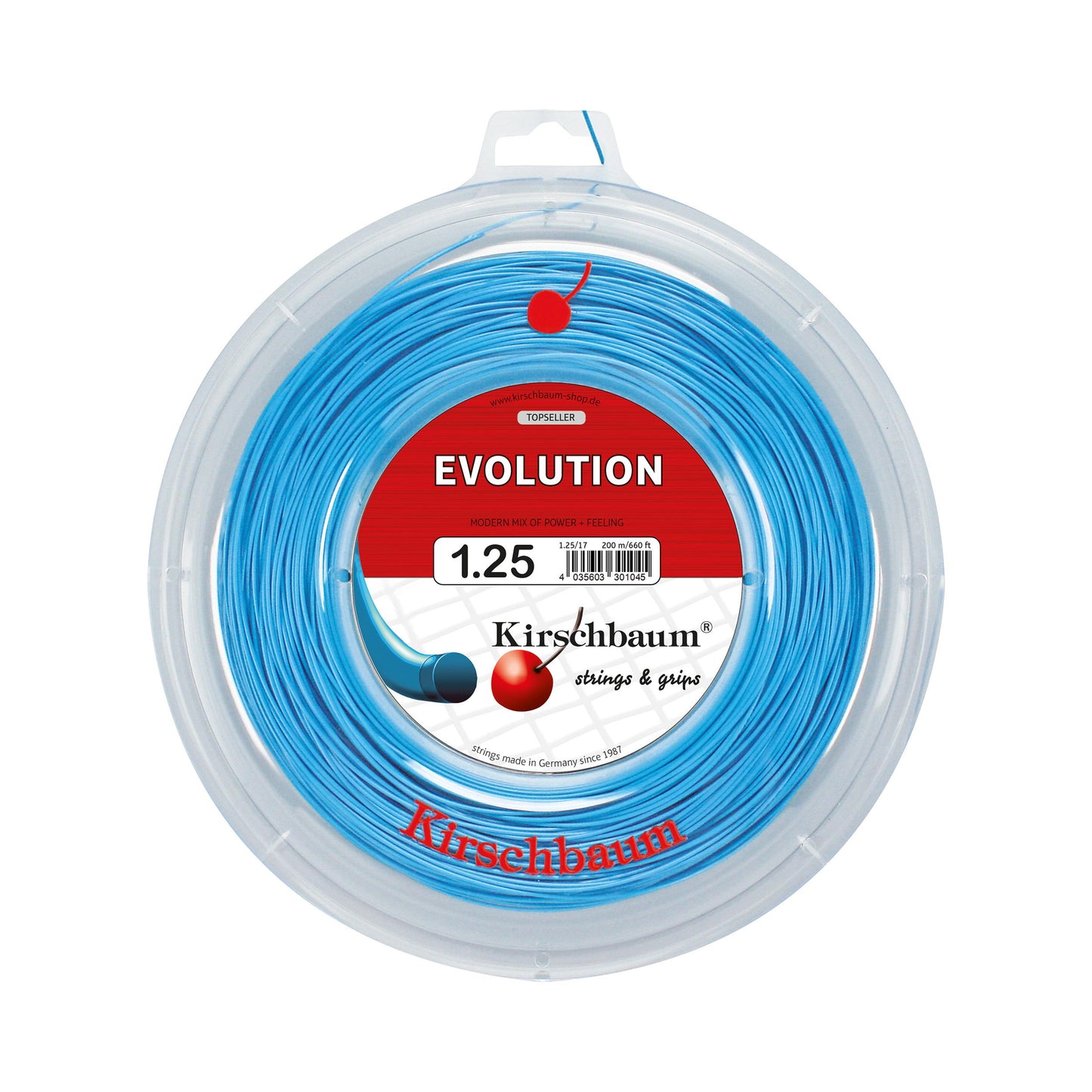 Kirschbaum Pro Line Evolution Bobine Cordage 200m-Bleu Kirschbaum Pro Line Evolution Bobine Cordage 200m-Bleu