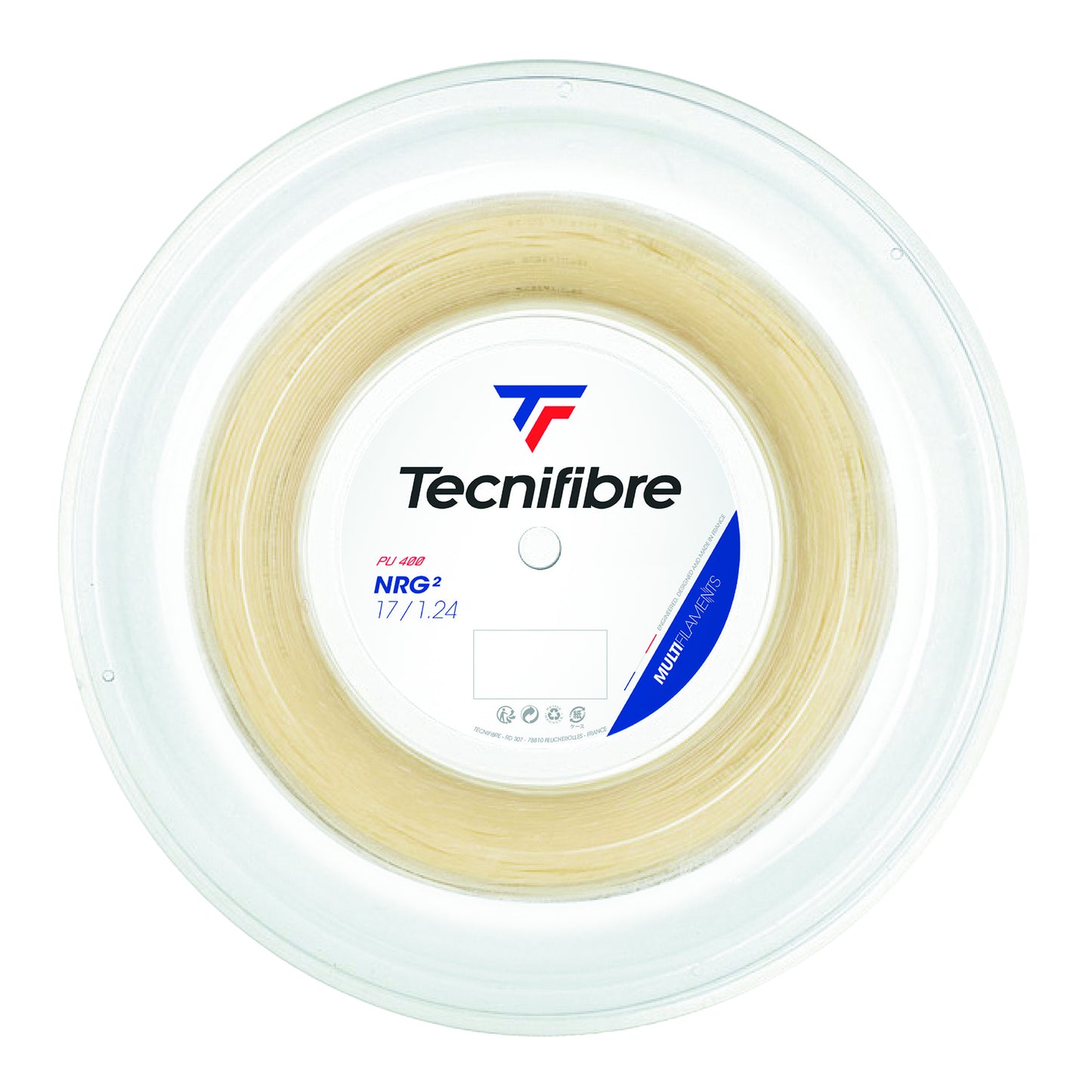 Tecnifibre NRG² 200m Rol Snaren-Natuurlijke Kleuren Tecnifibre NRG² 200m Rol Snaren-Natuurlijke Kleuren
