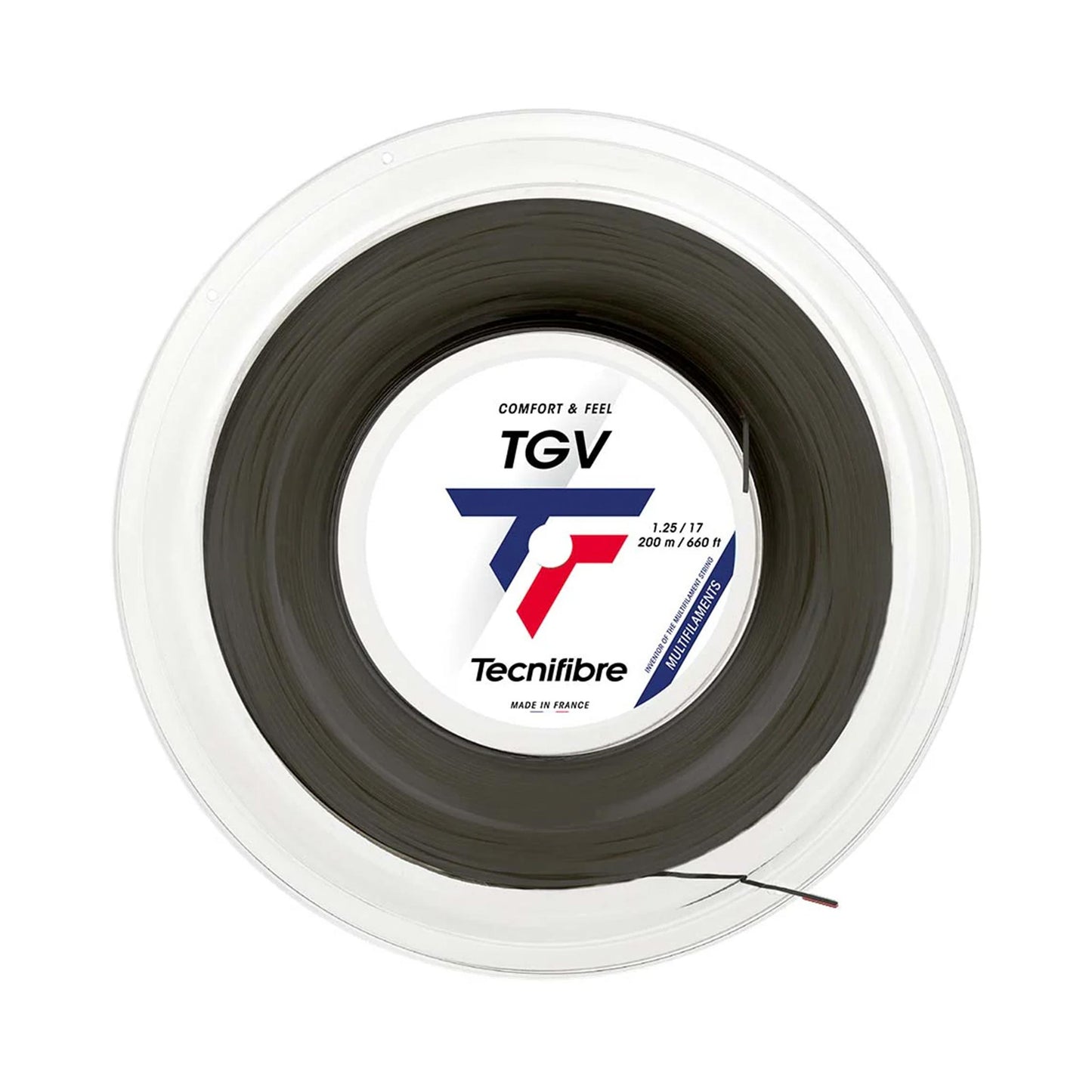 Tecnifibre TGV 200m Rol Snaren-Zwart Tecnifibre TGV 200m Rol Snaren-Zwart