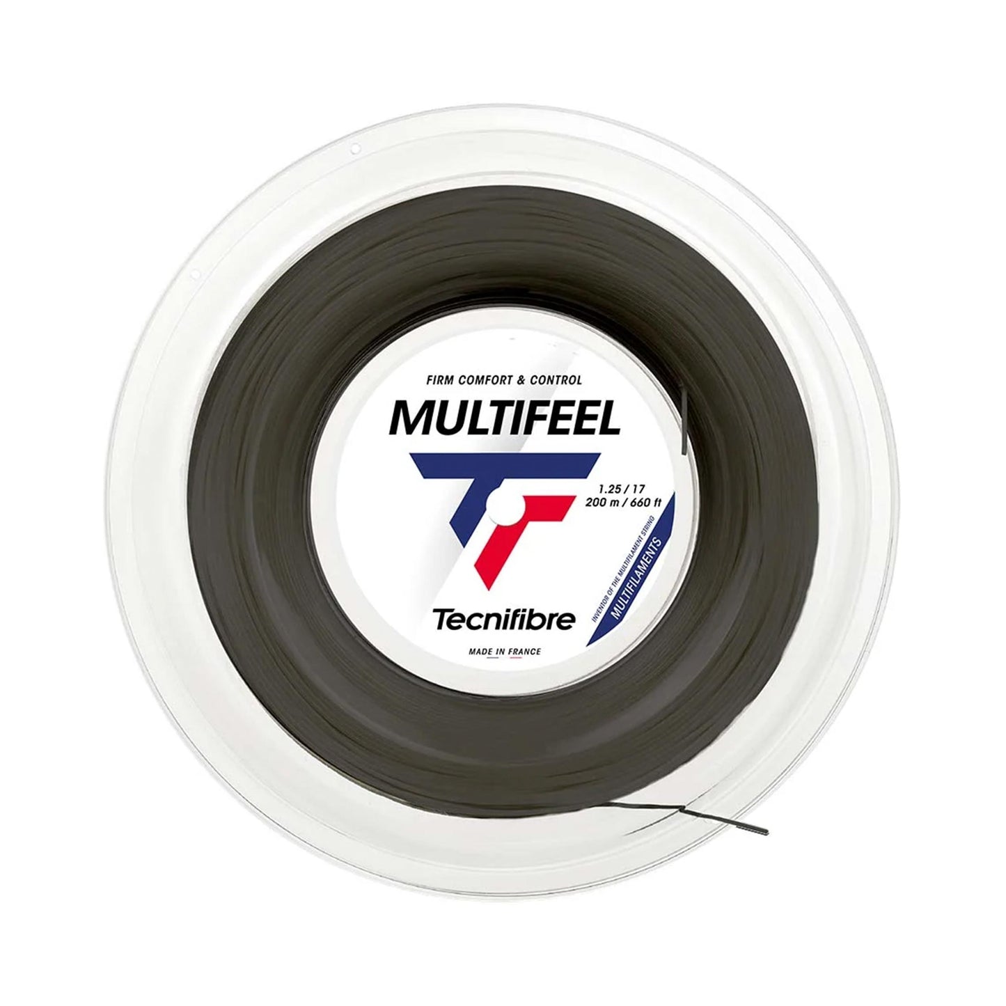 Tecnifibre Multifeel 200m Bobine Cordage-Noir Tecnifibre Multifeel 200m Bobine Cordage-Noir