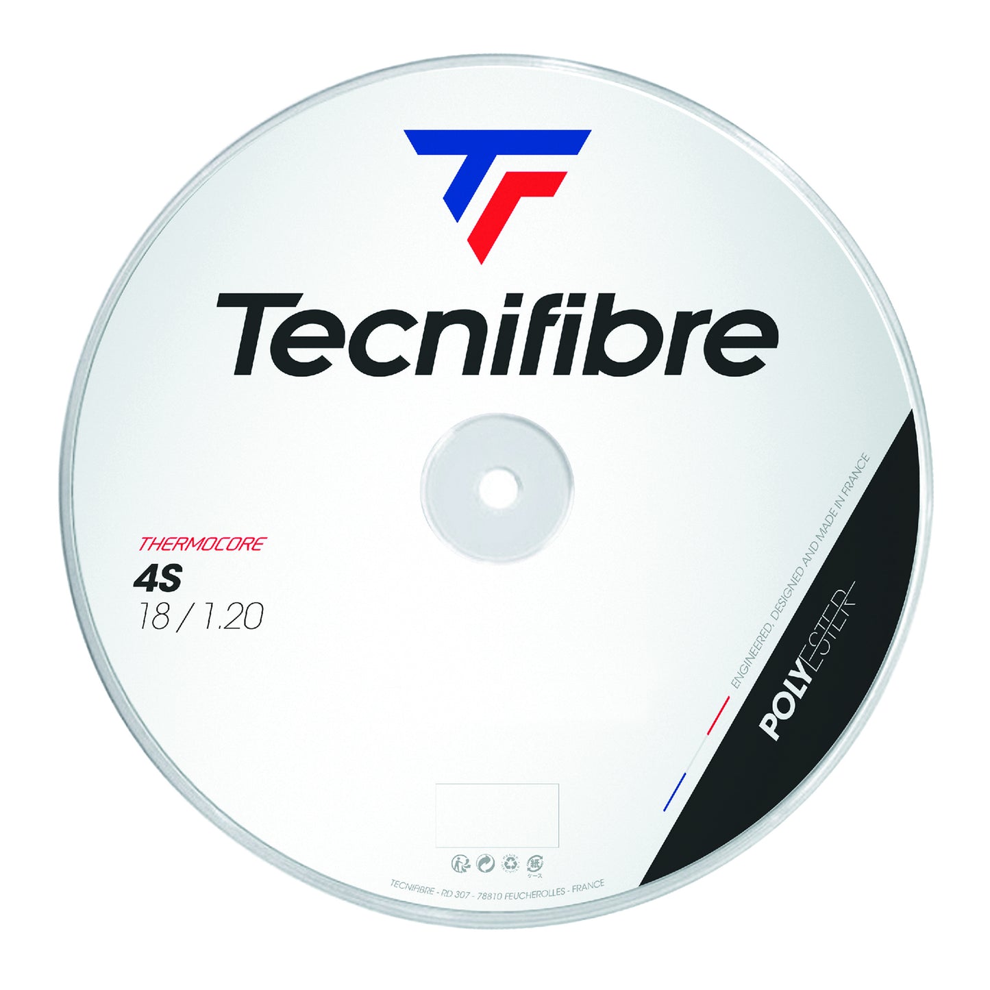 Tecnifibre Black Code 4S 200m Rol Snaren-Zwart Tecnifibre Black Code 4S 200m Rol Snaren-Zwart