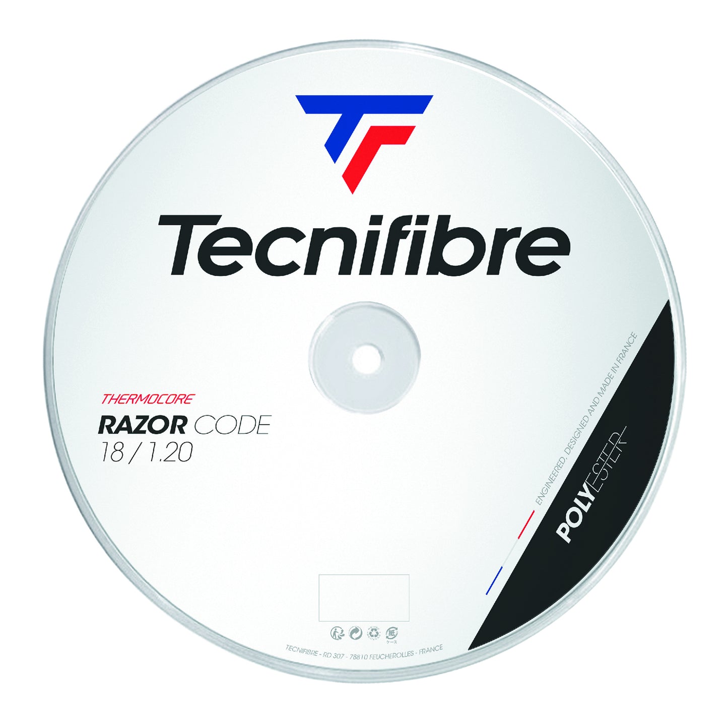 Tecnifibre Razor Code 200m Rol Snaren-Wit Tecnifibre Razor Code 200m Rol Snaren-Wit