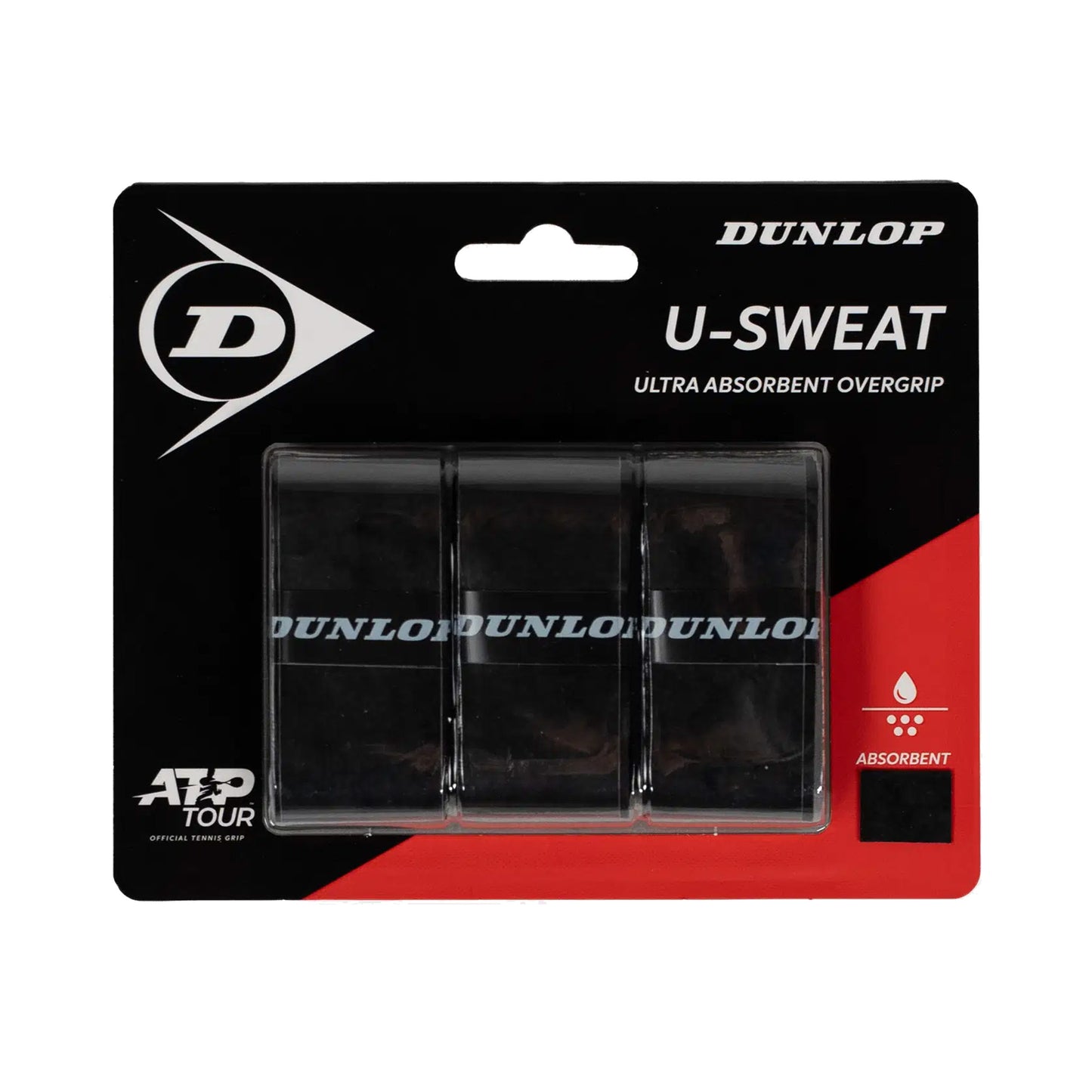 Dunlop U-Sweat Verpakking 3 stuks - zwart Dunlop U-Sweat Verpakking 3 stuks - zwart