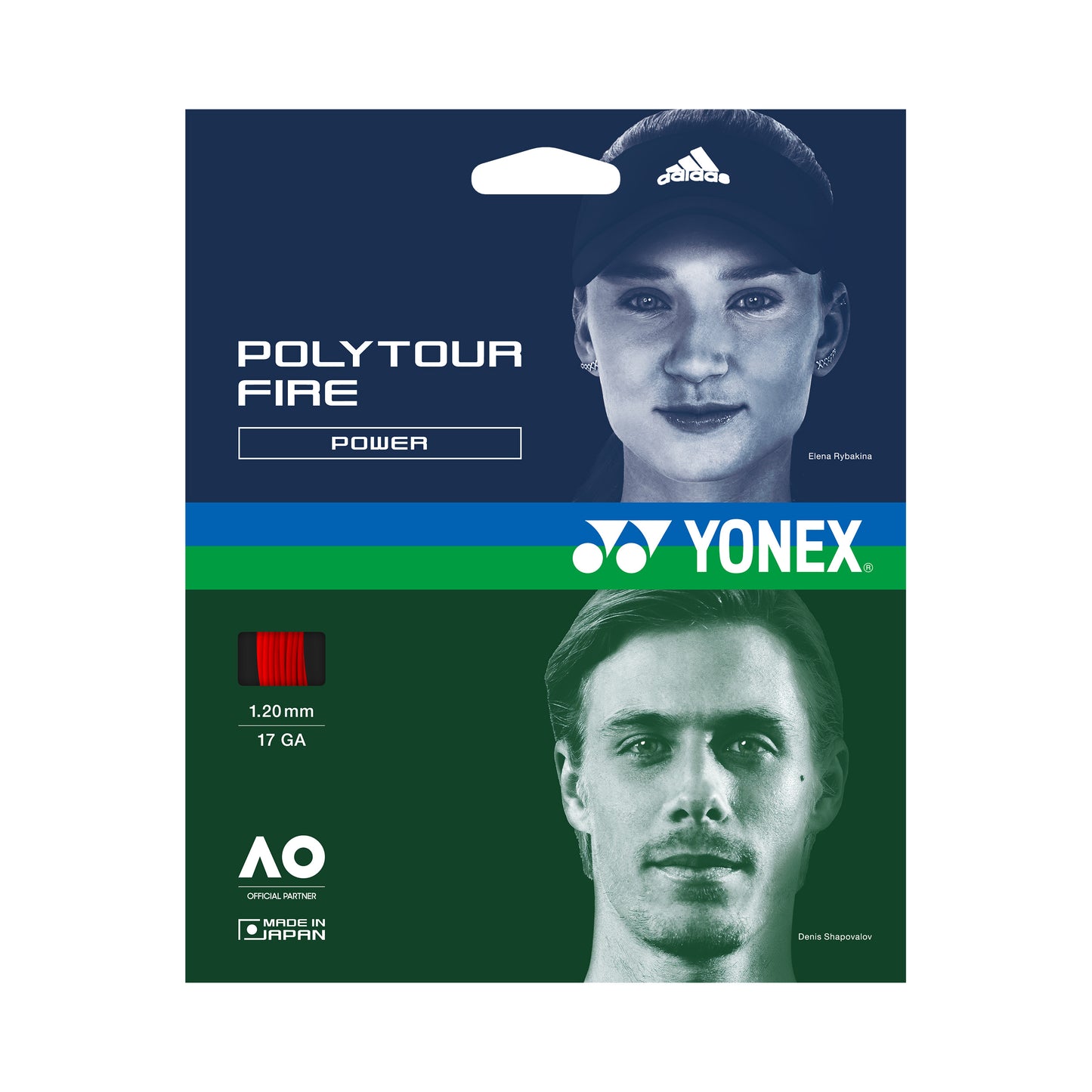 Yonex Poly Tour Fire Set snaren 12m - rood Yonex Poly Tour Fire Set snaren 12m - rood