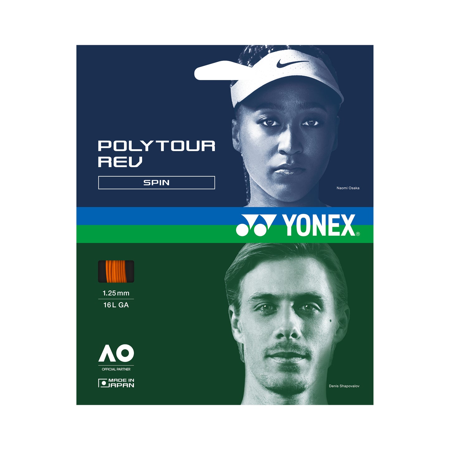 Yonex Poly Tour Rev Set snaren 12m - oranje Yonex Poly Tour Rev Set snaren 12m - oranje