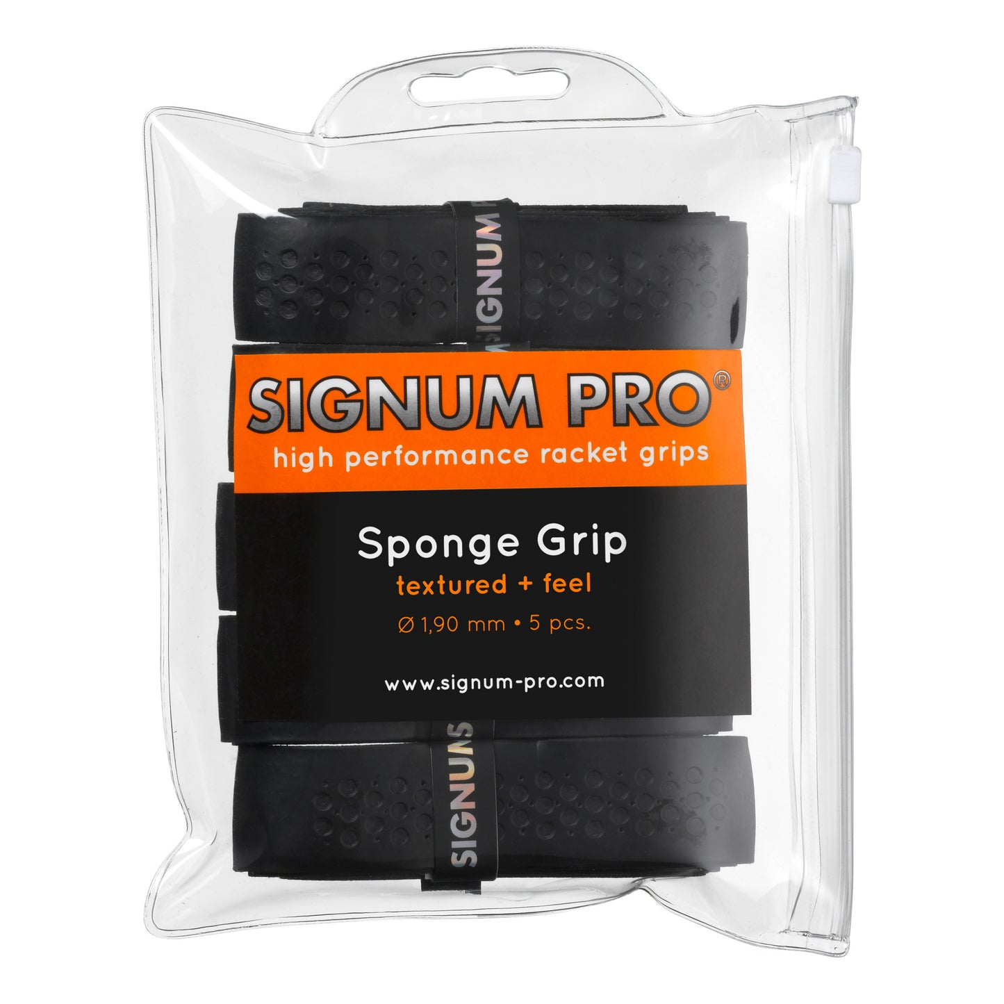 Signum Pro Sponge Grip Pack De 5-Noir Signum Pro Sponge Grip Pack De 5-Noir