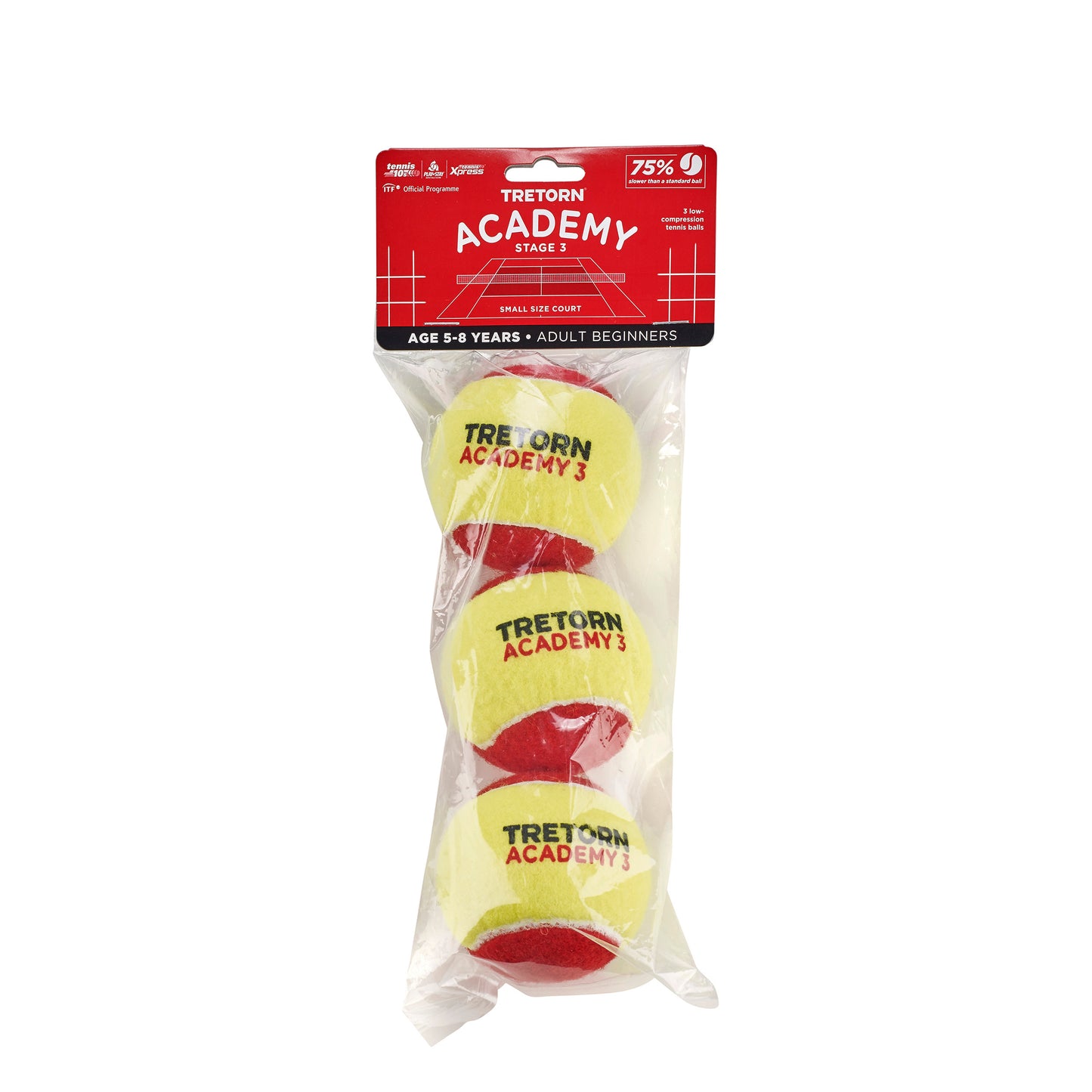 Tretorn Academy Red Verpakking 3 Stuks Tretorn Academy Red Verpakking 3 Stuks