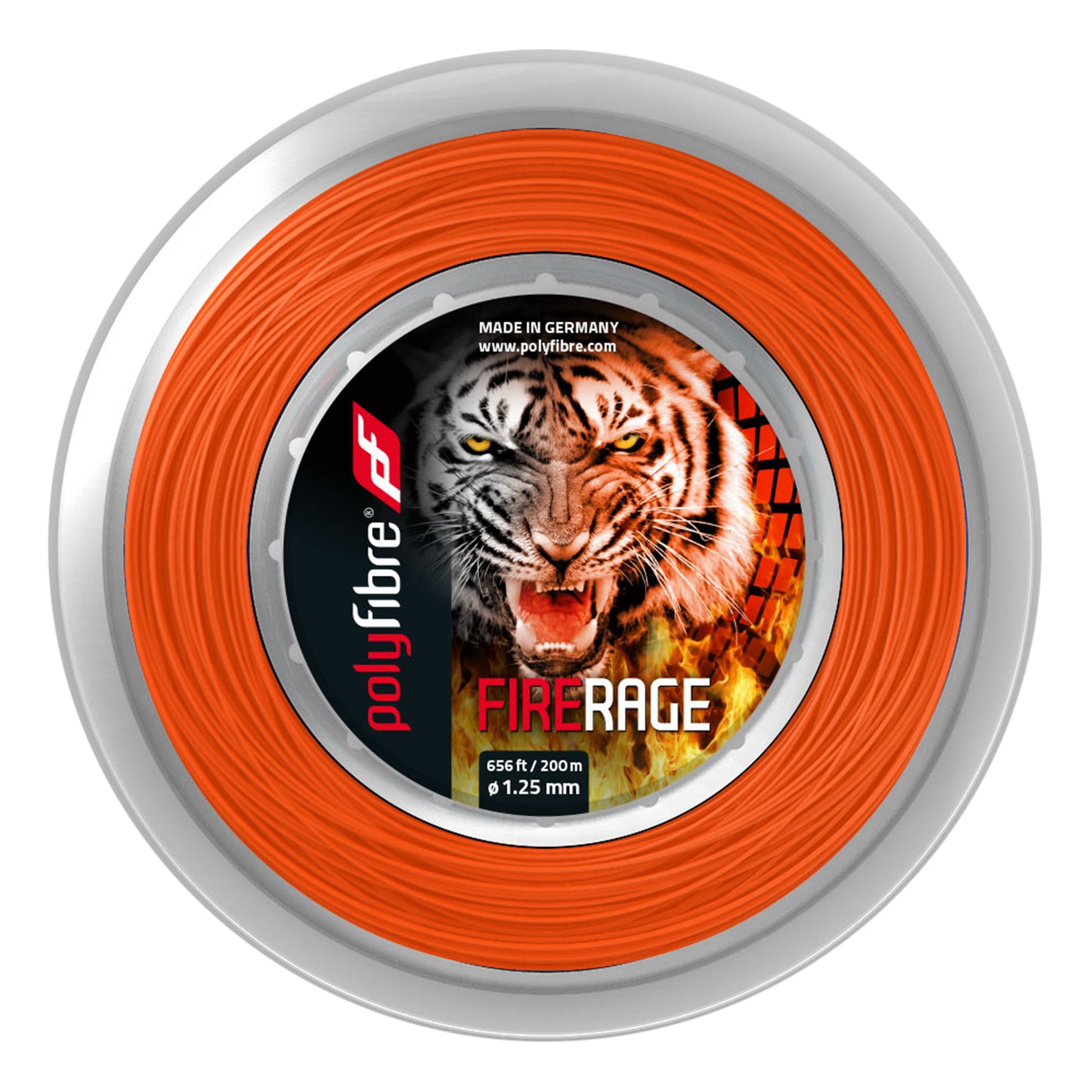 Polyfibre Firerage Ribbed 200m Rol Snaren-Rood Polyfibre Firerage Ribbed 200m Rol Snaren-Rood