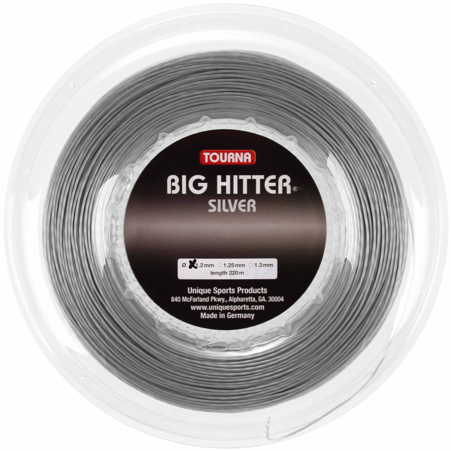 Tourna Big Hitter Bobine Cordage 220m-Argent Tourna Big Hitter Bobine Cordage 220m-Argent