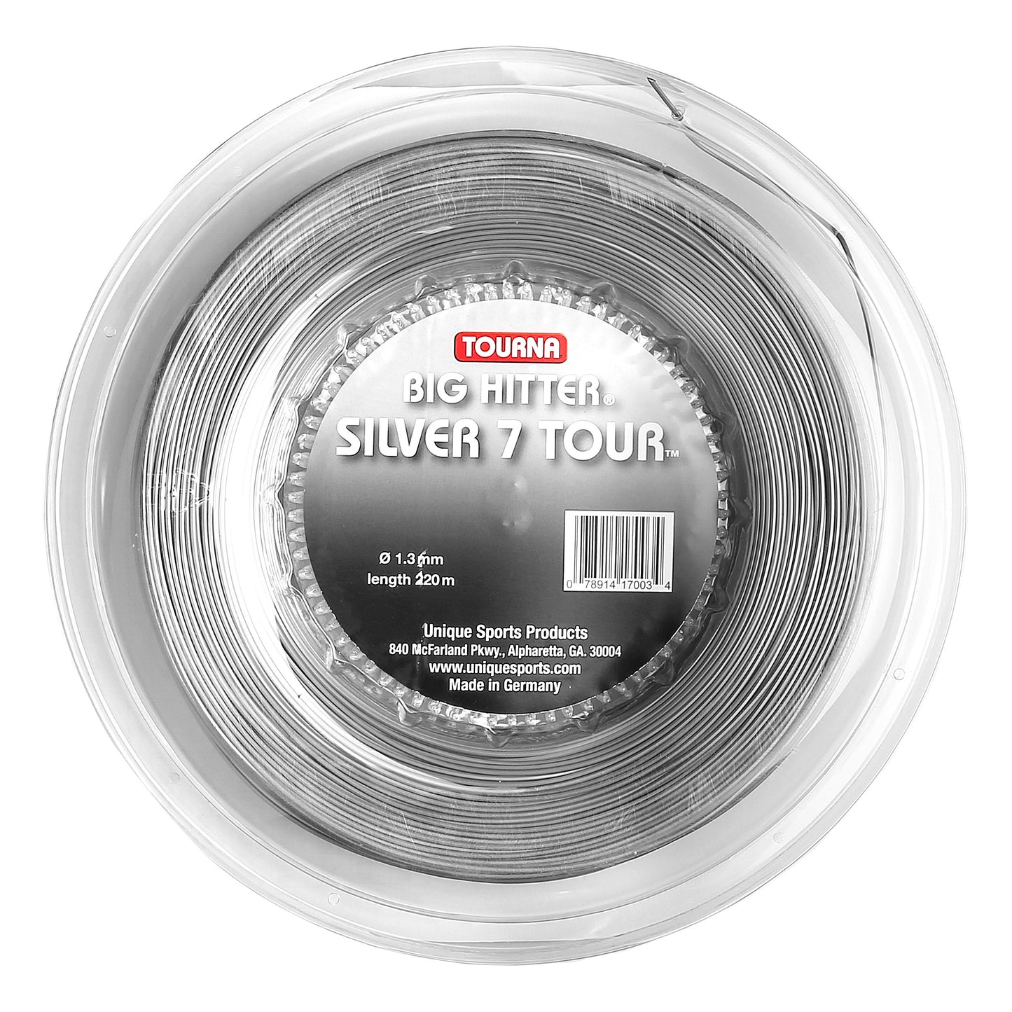 Tourna Silver7 Tour Bobine Cordage 220m-Argent Tourna Silver7 Tour Bobine Cordage 220m-Argent