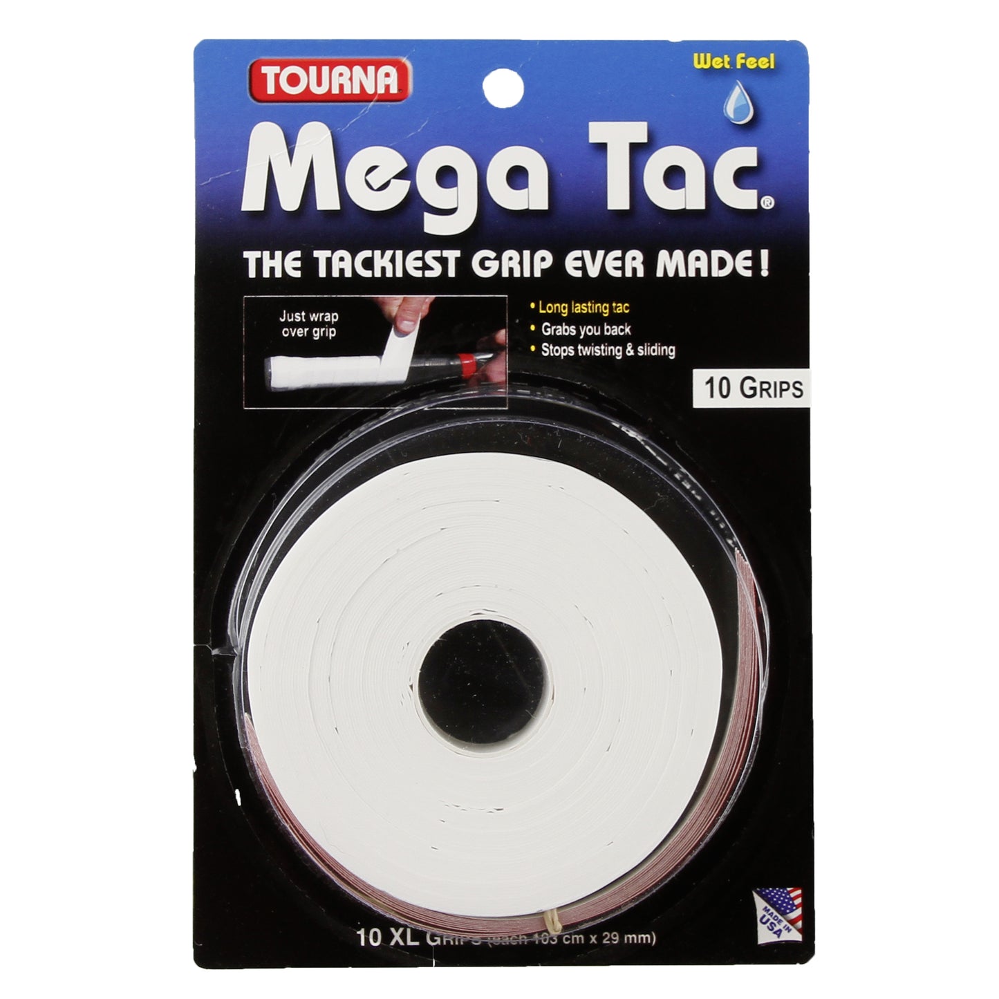 Tourna Mega Tac Pack De 10-Blanc Tourna Mega Tac Pack De 10-Blanc