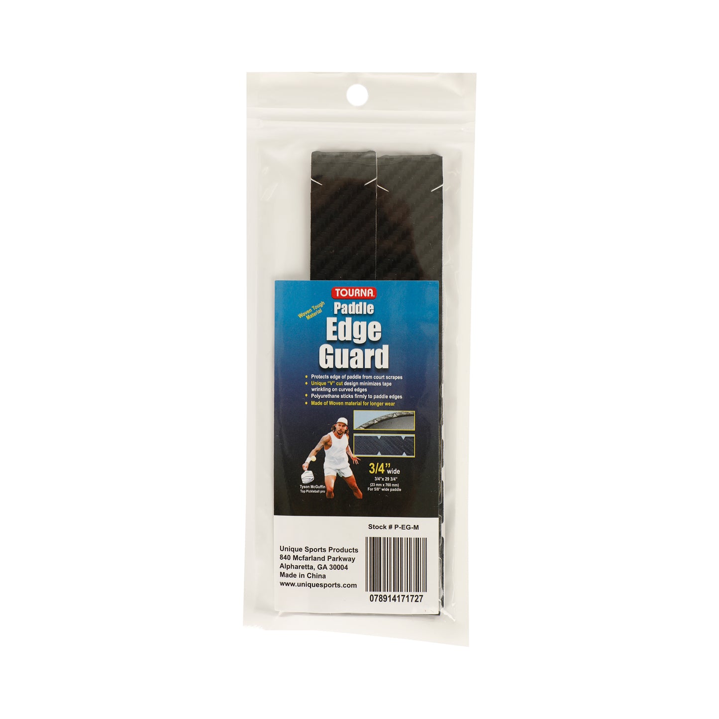 Tourna Padel Edge Guard Wooven 16mm Bande De Protection Pour Cadre Pickleball-Noir Tourna Padel Edge Guard Wooven 16mm Bande De Protection Pour Cadre Pickleball-Noir