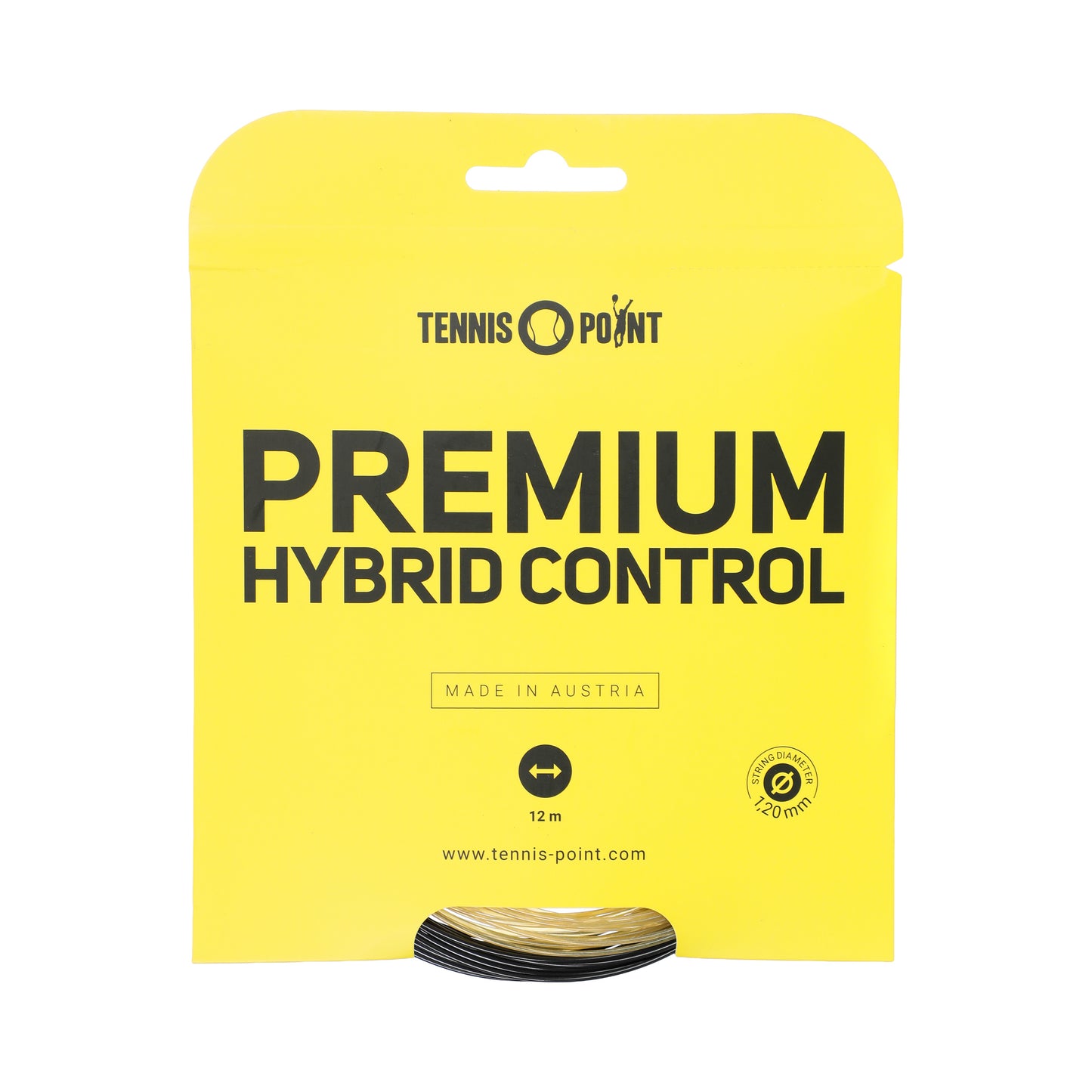 Tennis-Point Premium Hybrid Control Cordage En Garniture-Écru, Noir Tennis-Point Premium Hybrid Control Cordage En Garniture-Écru, Noir