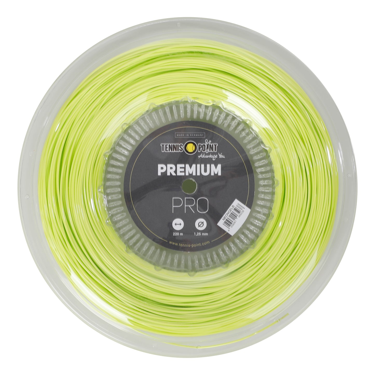 Tennis-Point Premium Pro Bobine Cordage 220m-Jaune Lemon Tennis-Point Premium Pro Bobine Cordage 220m-Jaune Lemon