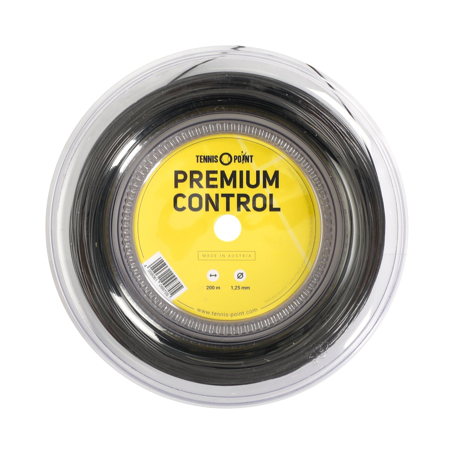 Tennis-Point Premium Control Rol Snaren 200m-Zwart Tennis-Point Premium Control Rol Snaren 200m-Zwart