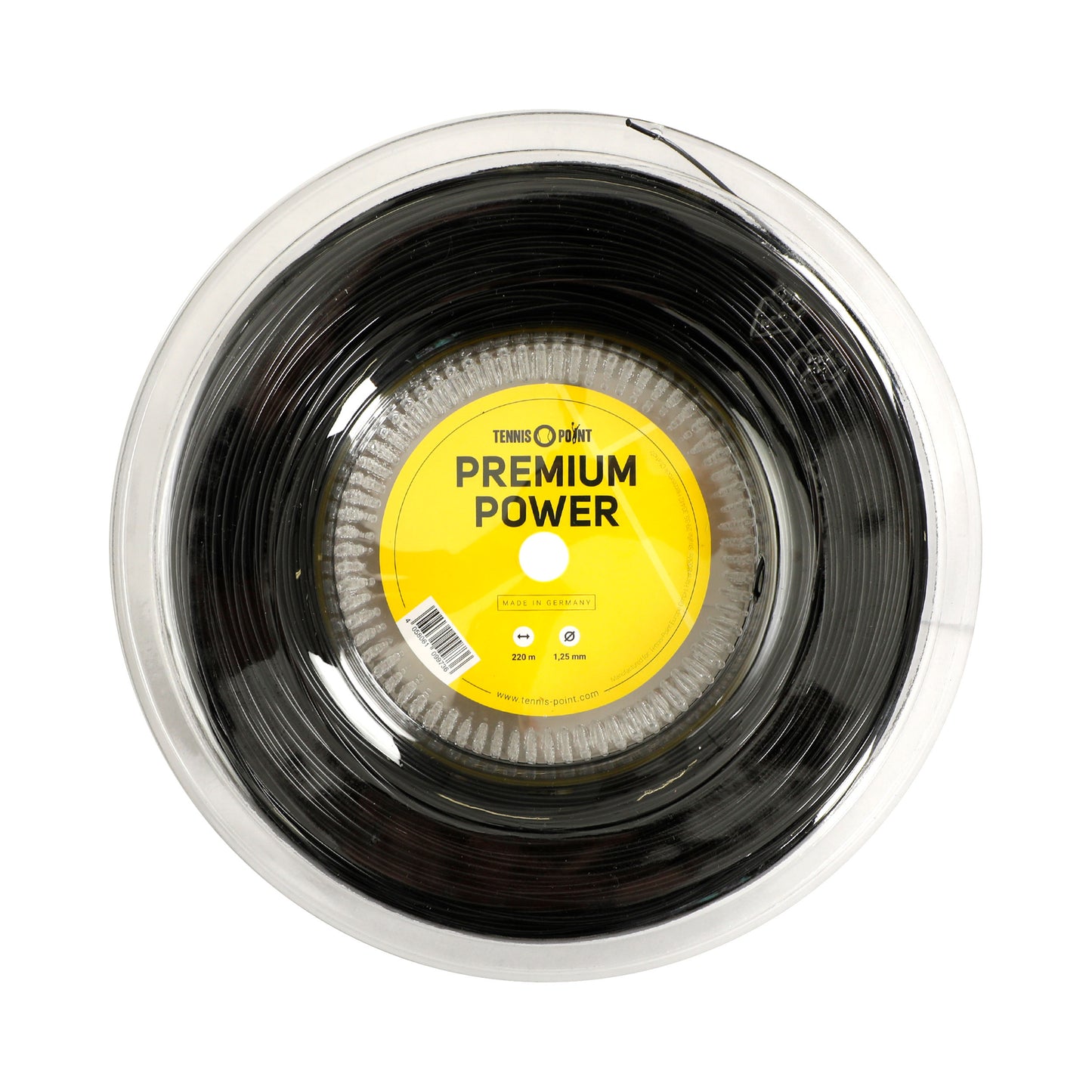 Tennis-Point Premium Power Rol Snaren 220m-Zwart Tennis-Point Premium Power Rol Snaren 220m-Zwart