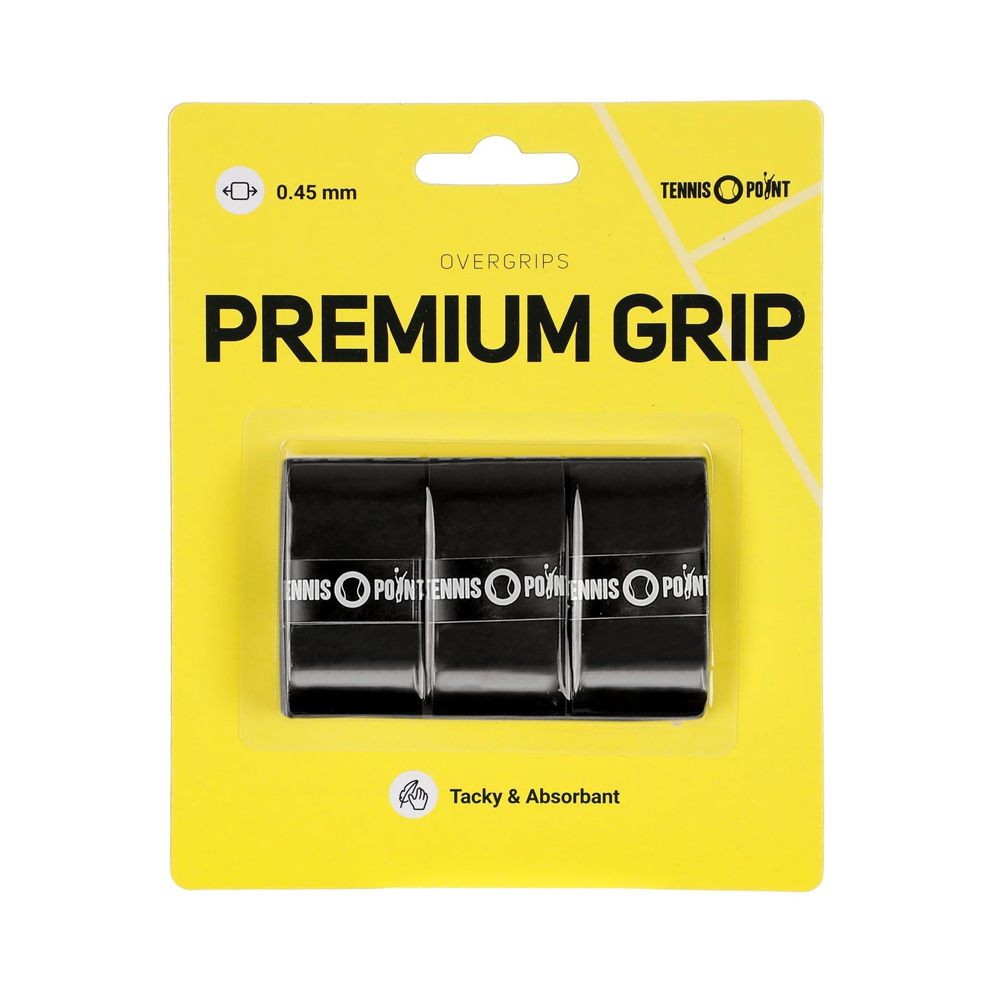 Tennis-Point Premium Grip Verpakking 3 Stuks-Zwart Tennis-Point Premium Grip Verpakking 3 Stuks-Zwart