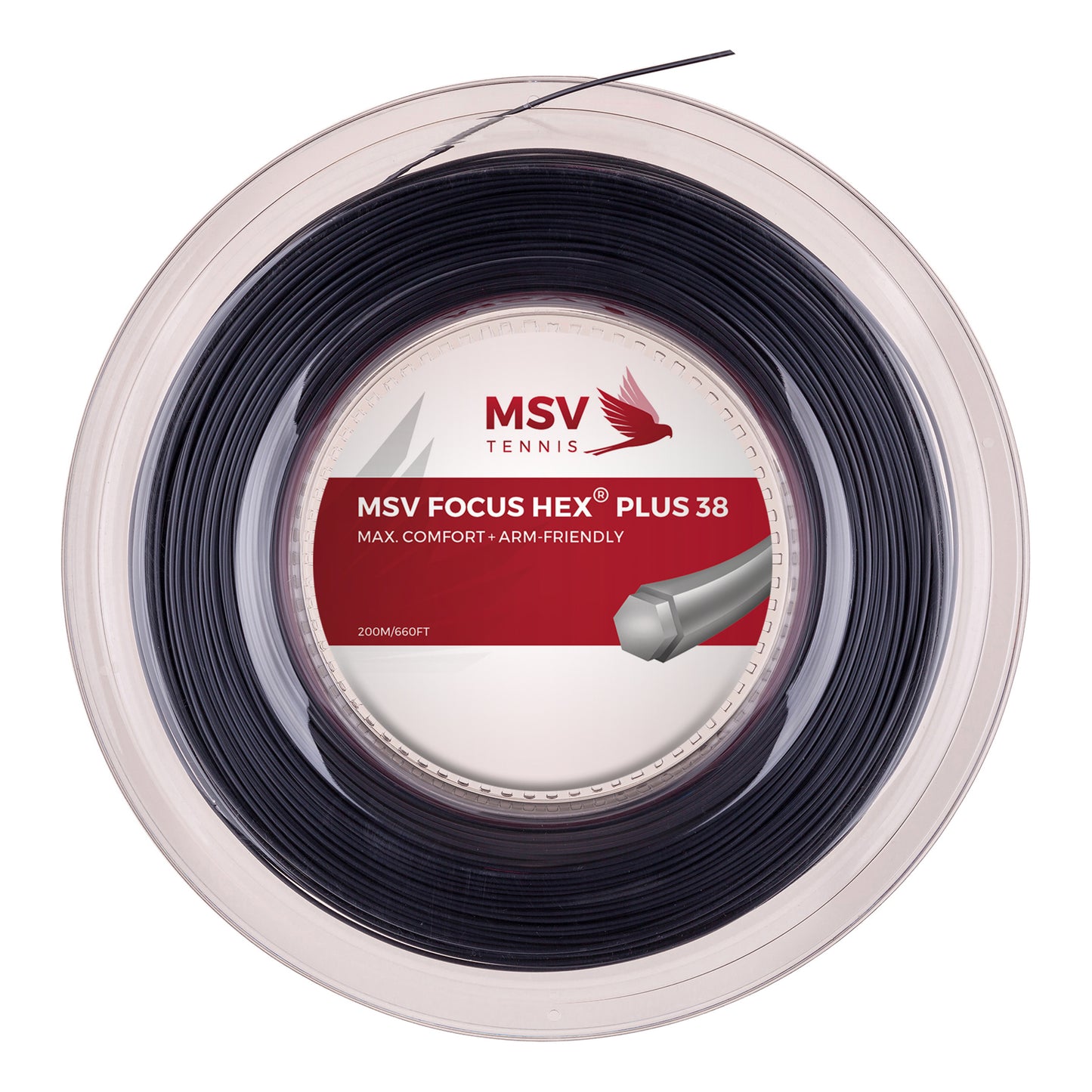 MSV Focus-HEX Plus 38 Rol Snaren 200m-Zwart MSV Focus-HEX Plus 38 Rol Snaren 200m-Zwart